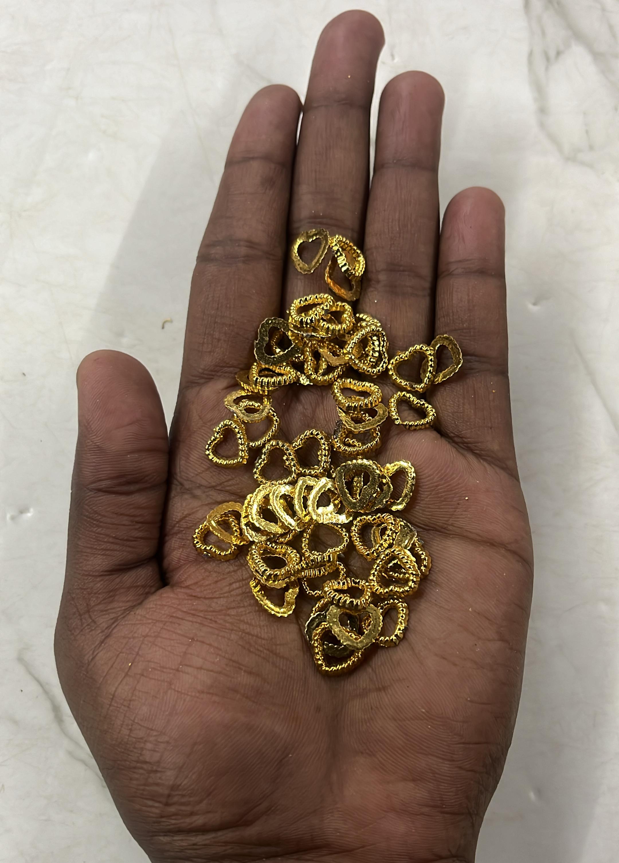 Golden Acrylic frame for kundan stone -25g pack assorted designs approximate 50pieces