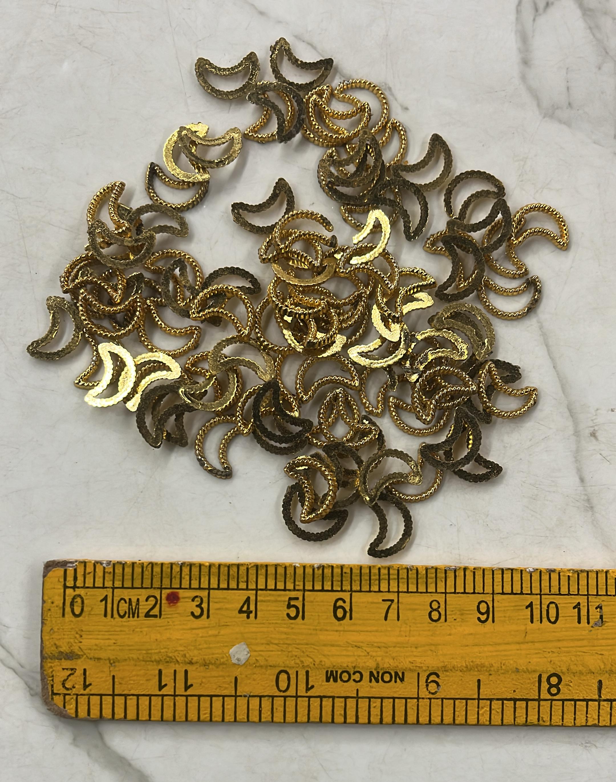 Golden Acrylic frame for kundan stone -25g pack assorted designs approximate 50pieces