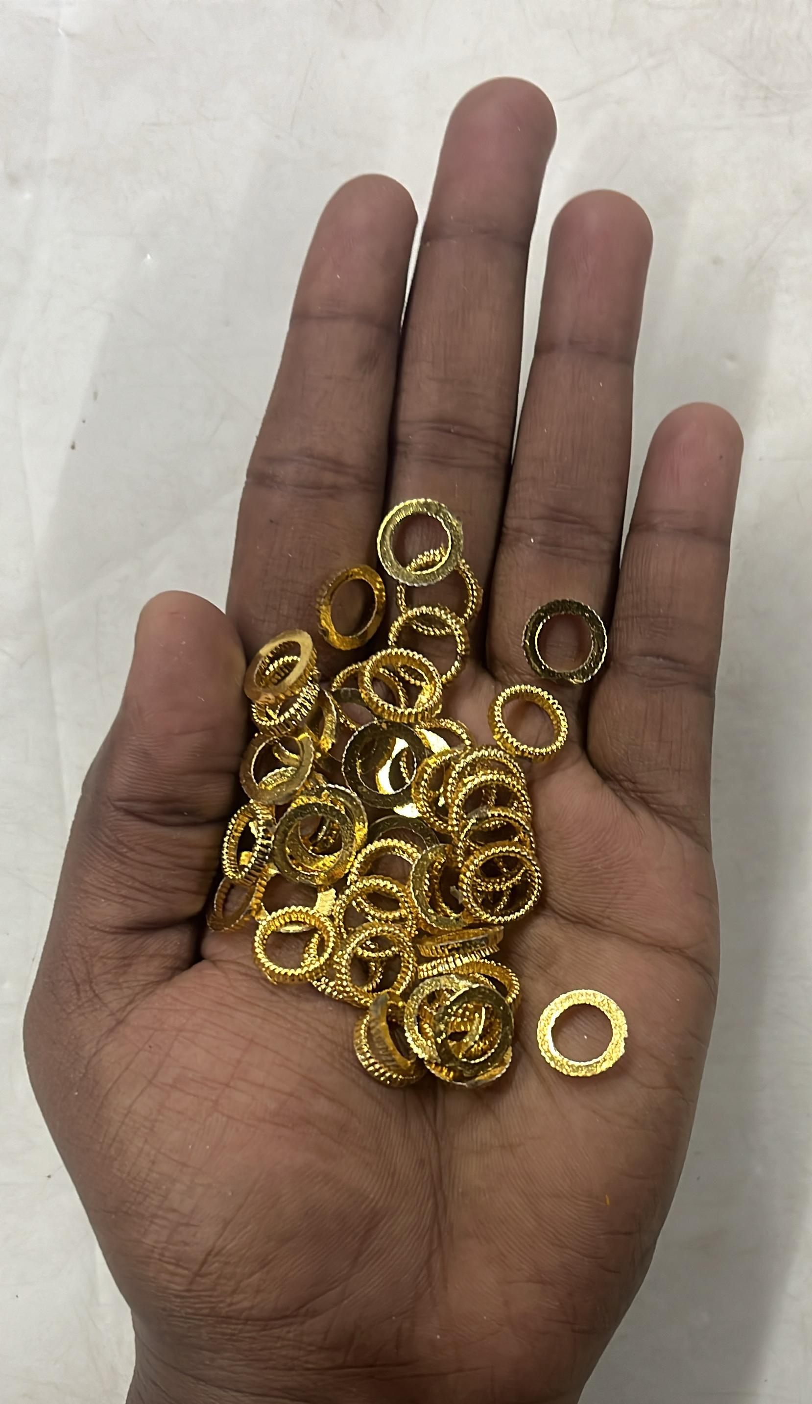 Golden Acrylic frame for kundan stone -25g pack assorted designs approximate 50pieces