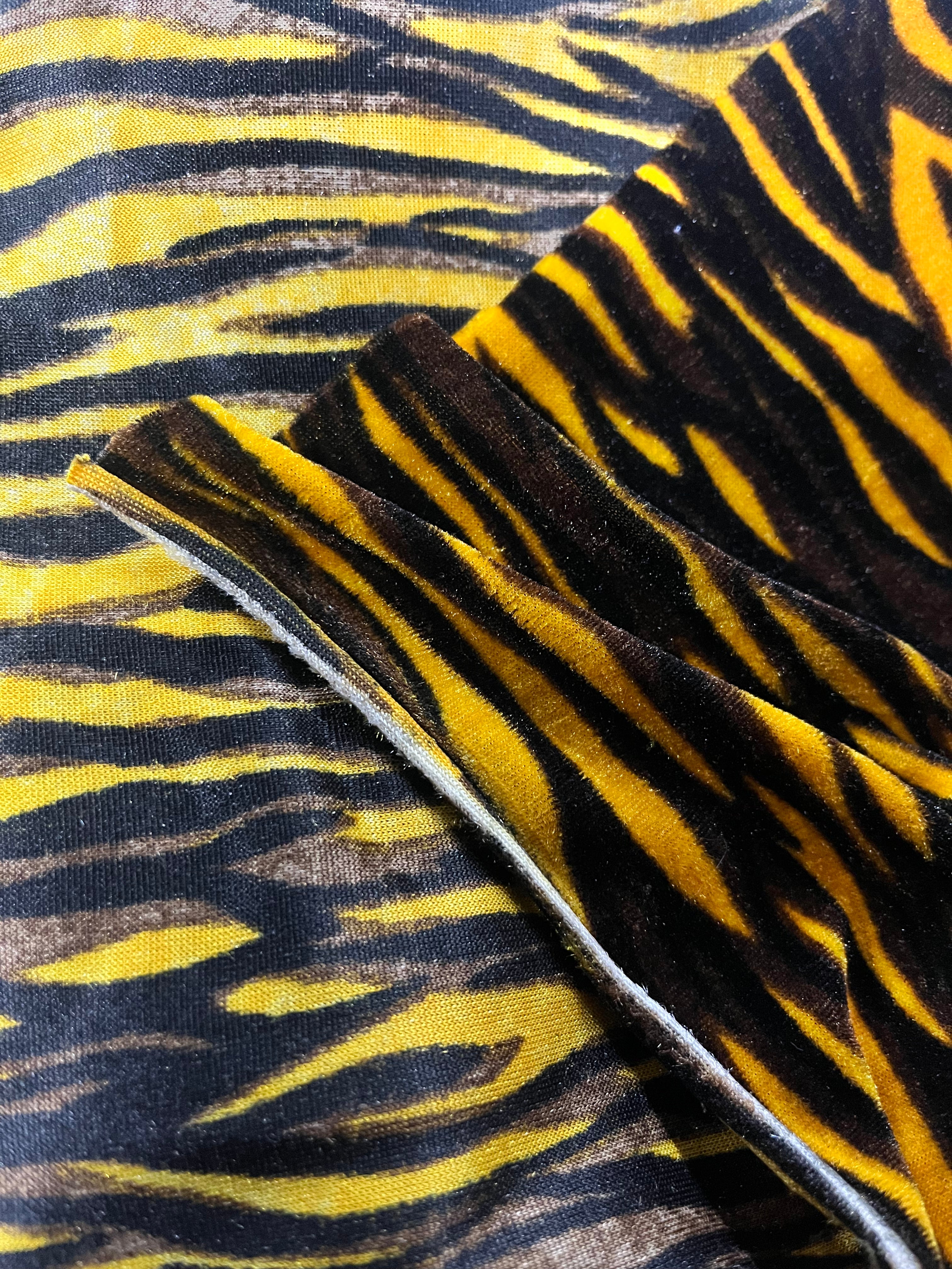 Tiger velvet cloth - 1 Meter