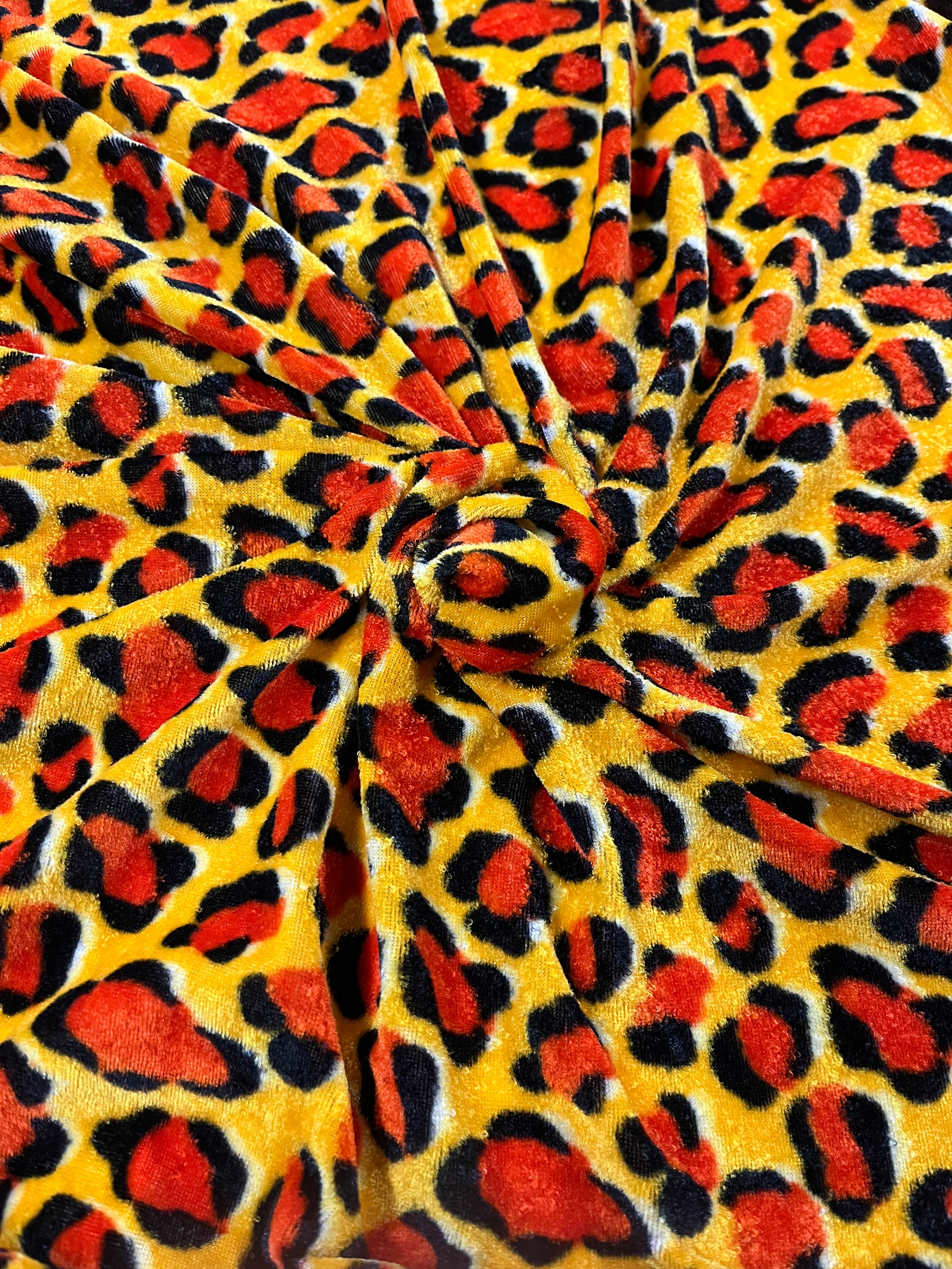 Cheetah velvet cloth - 1 Meter pack
