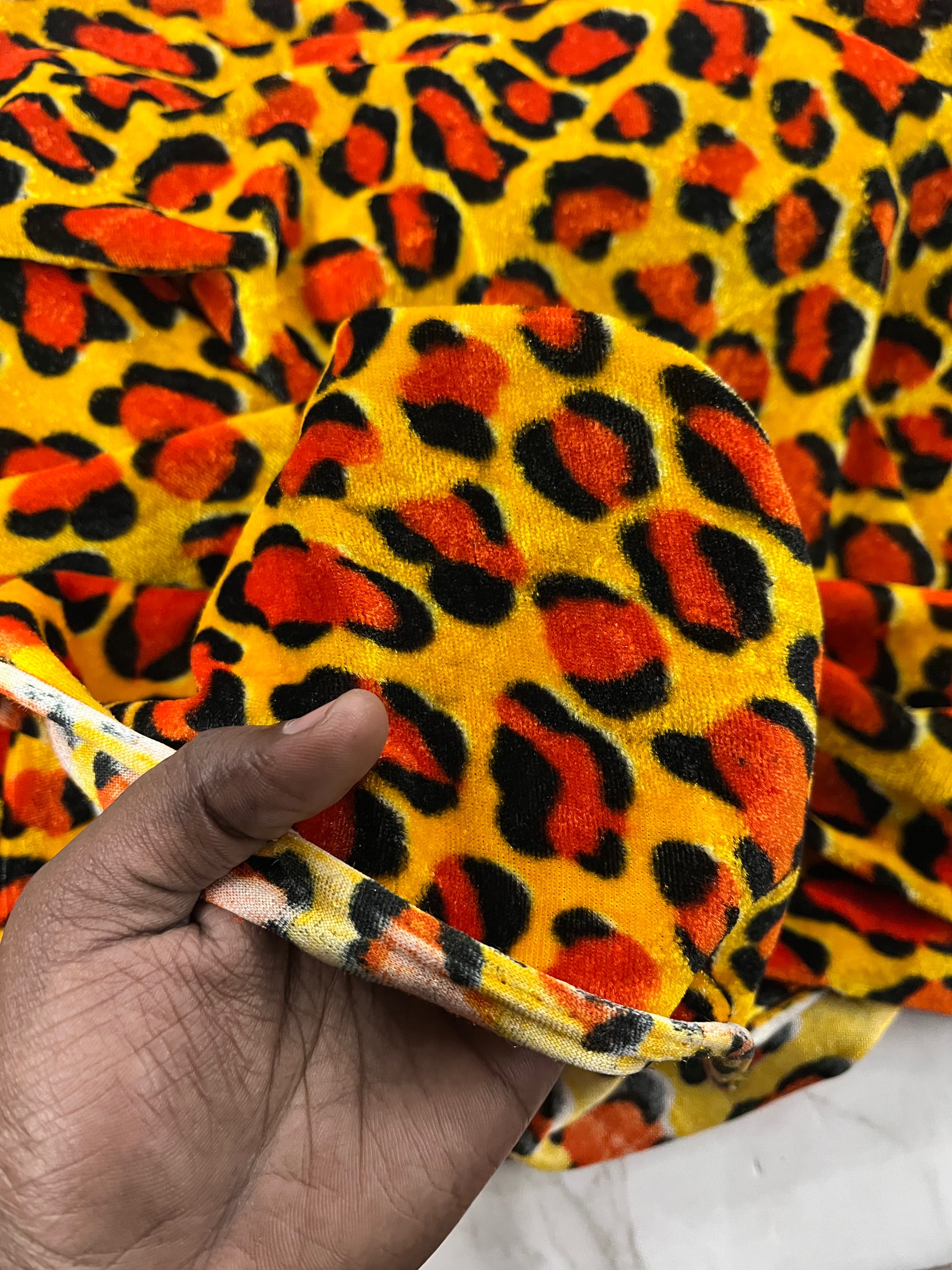 Cheetah velvet cloth - 1 Meter pack