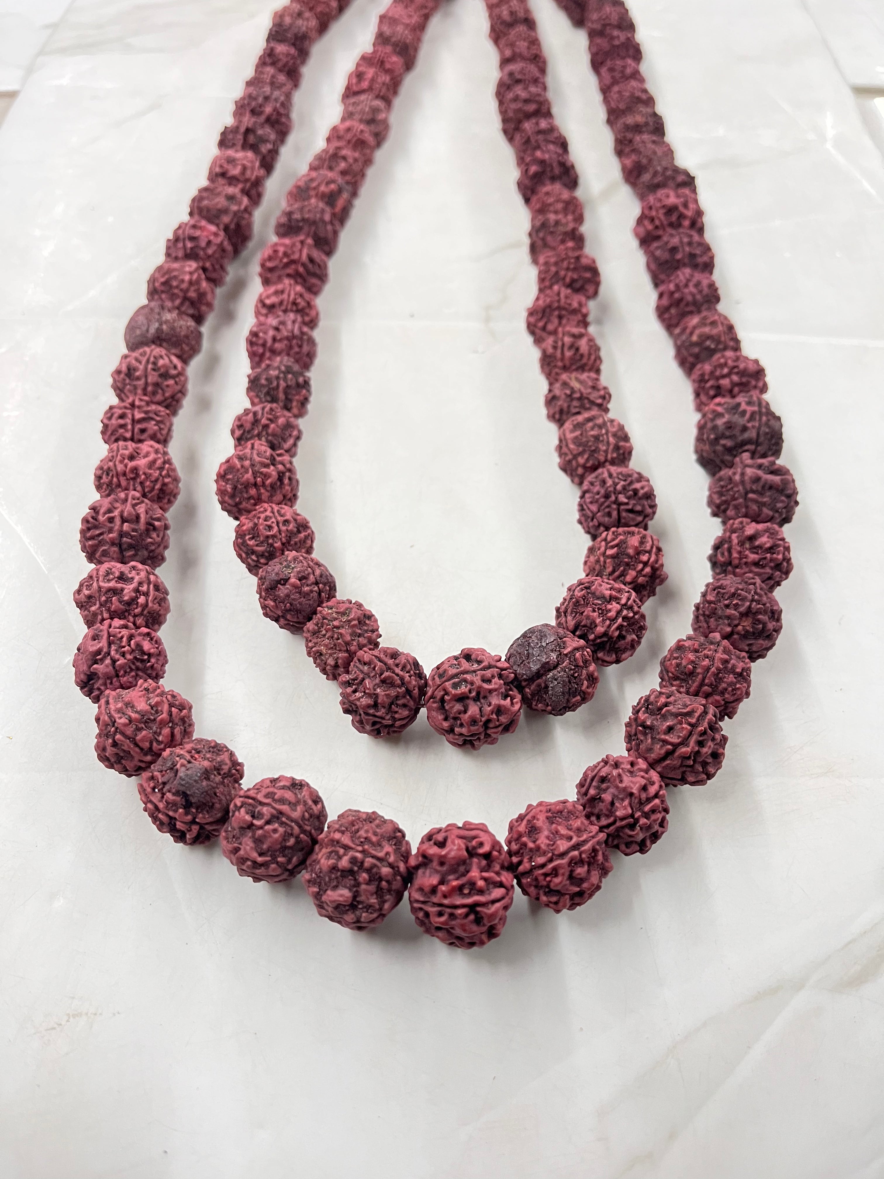 Rudraksha mala wooden beads 100 piece per line -1pack