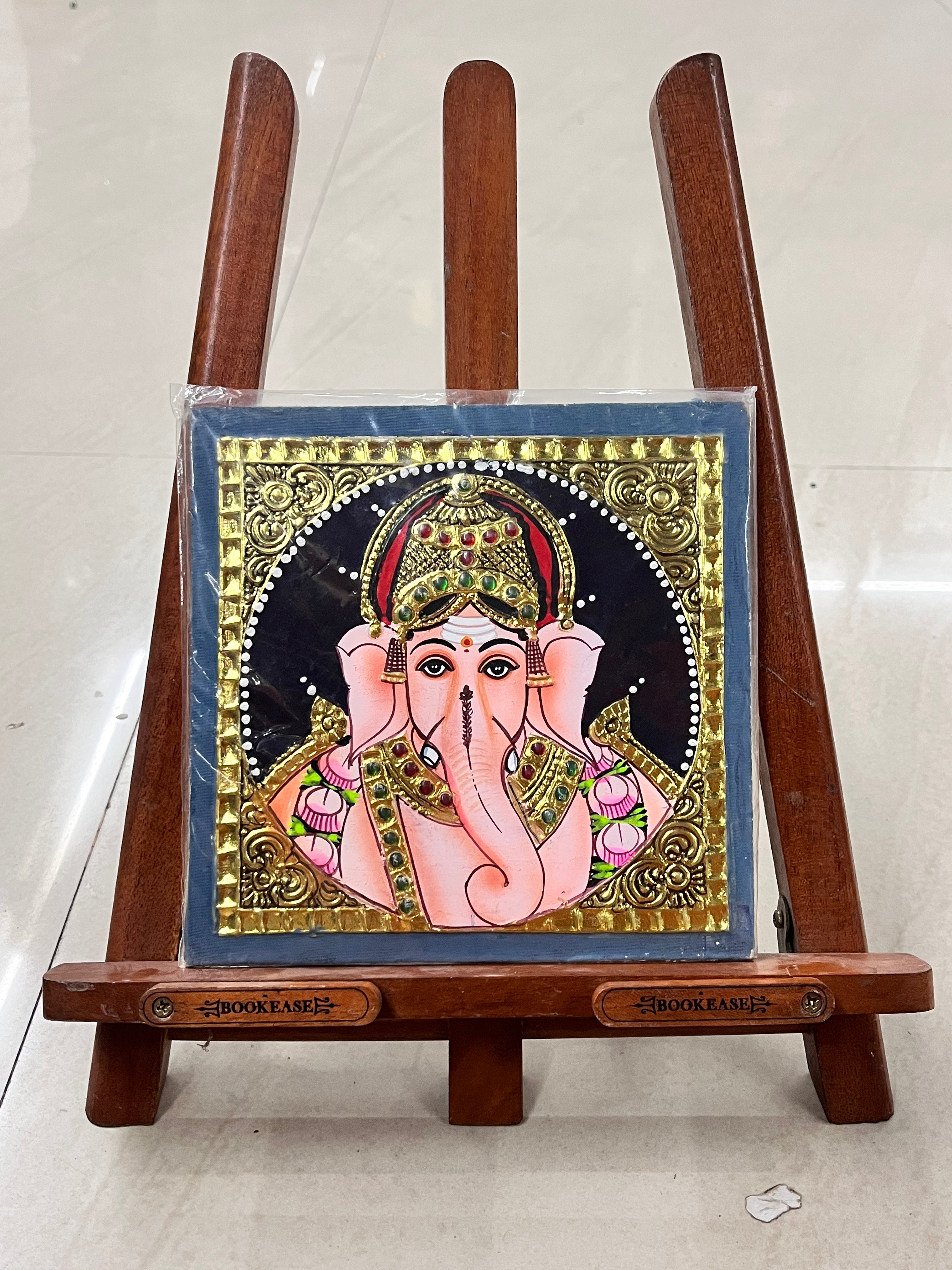 Vinayagar face Tanjore painting 6x6 assorted -1pack 15days delivery form payment date