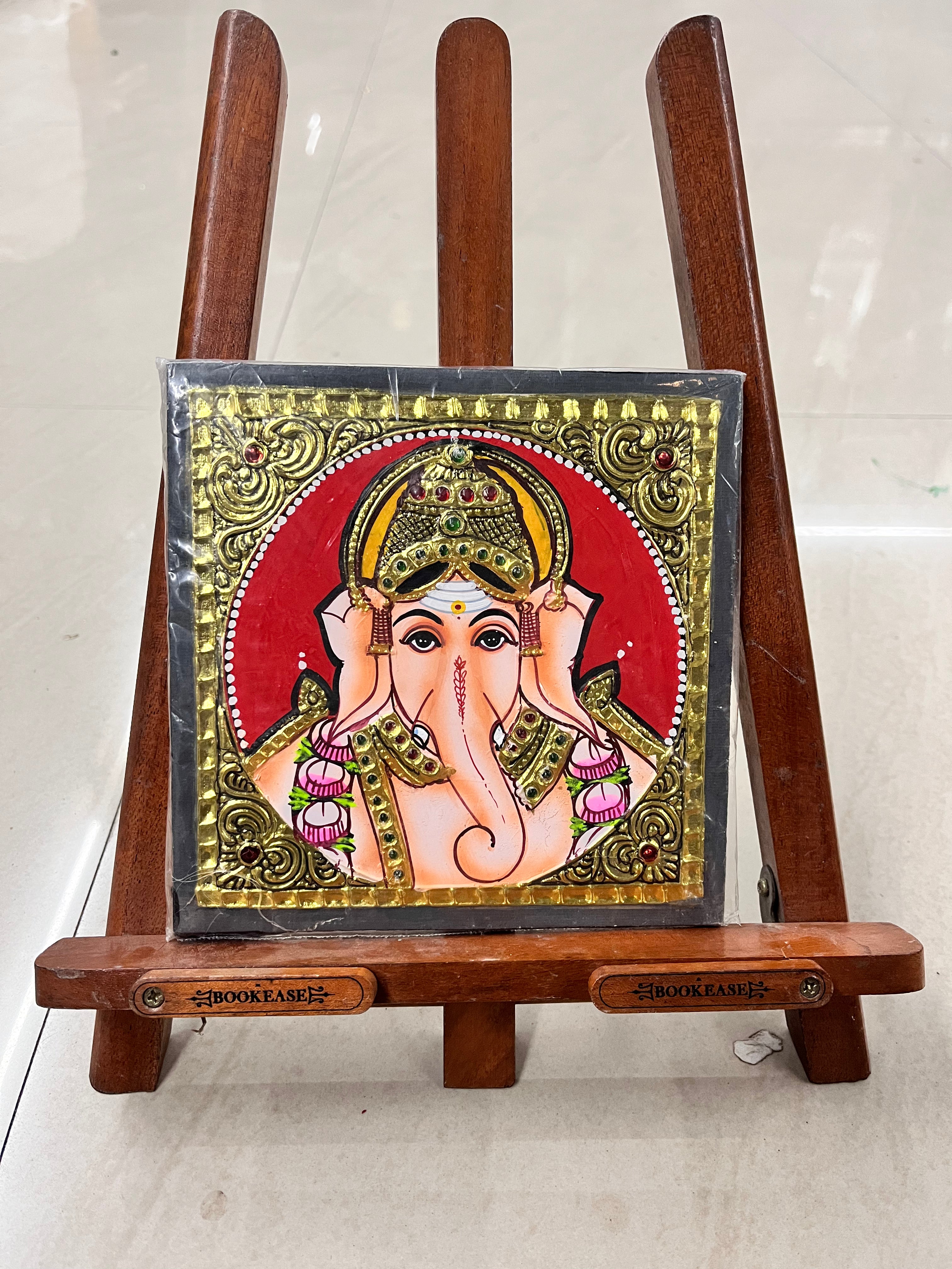 Vinayagar face Tanjore painting 6x6 assorted -1pack 15days delivery form payment date