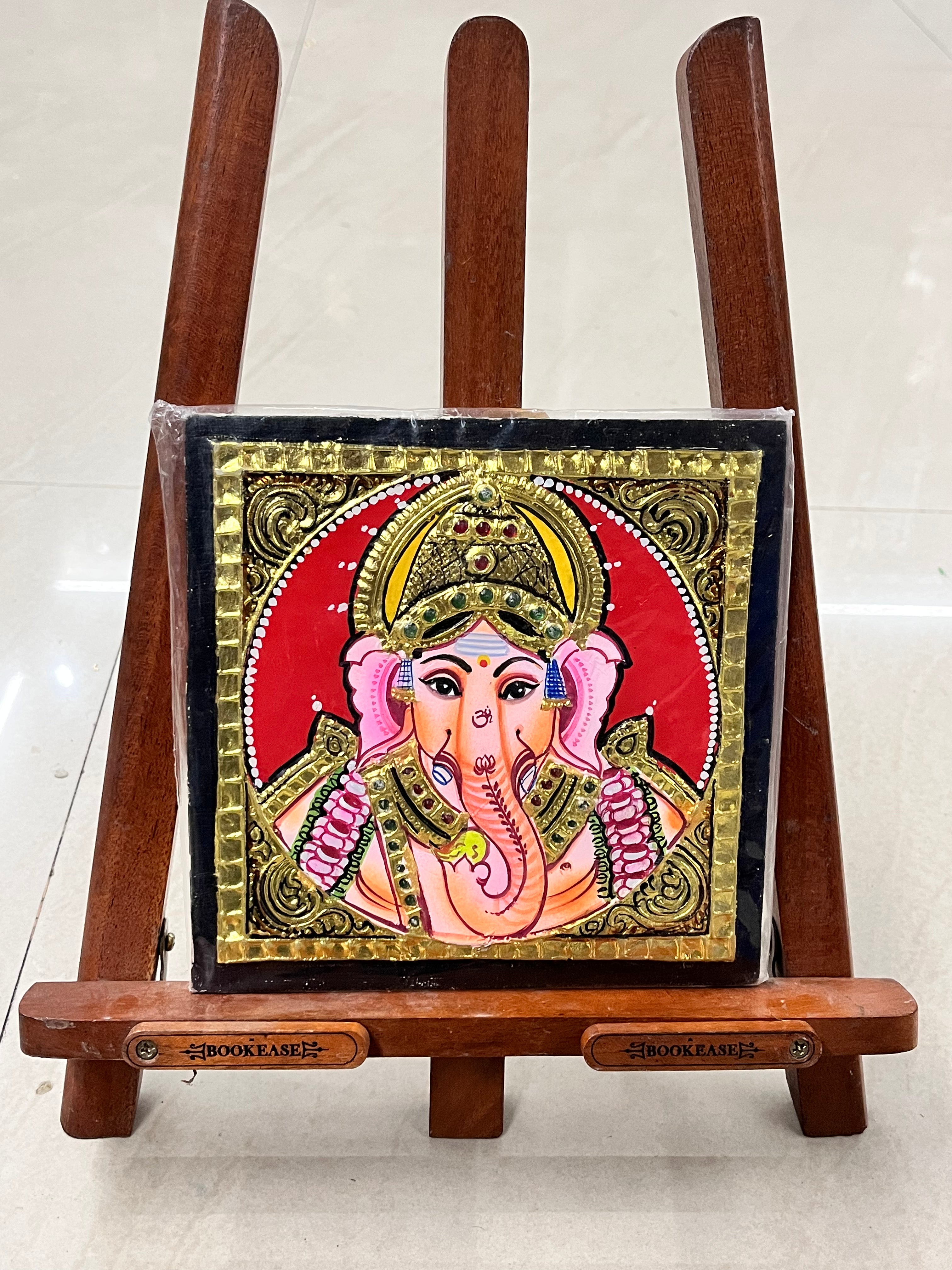 Vinayagar face Tanjore painting 6x6 assorted -1pack 15days delivery form payment date