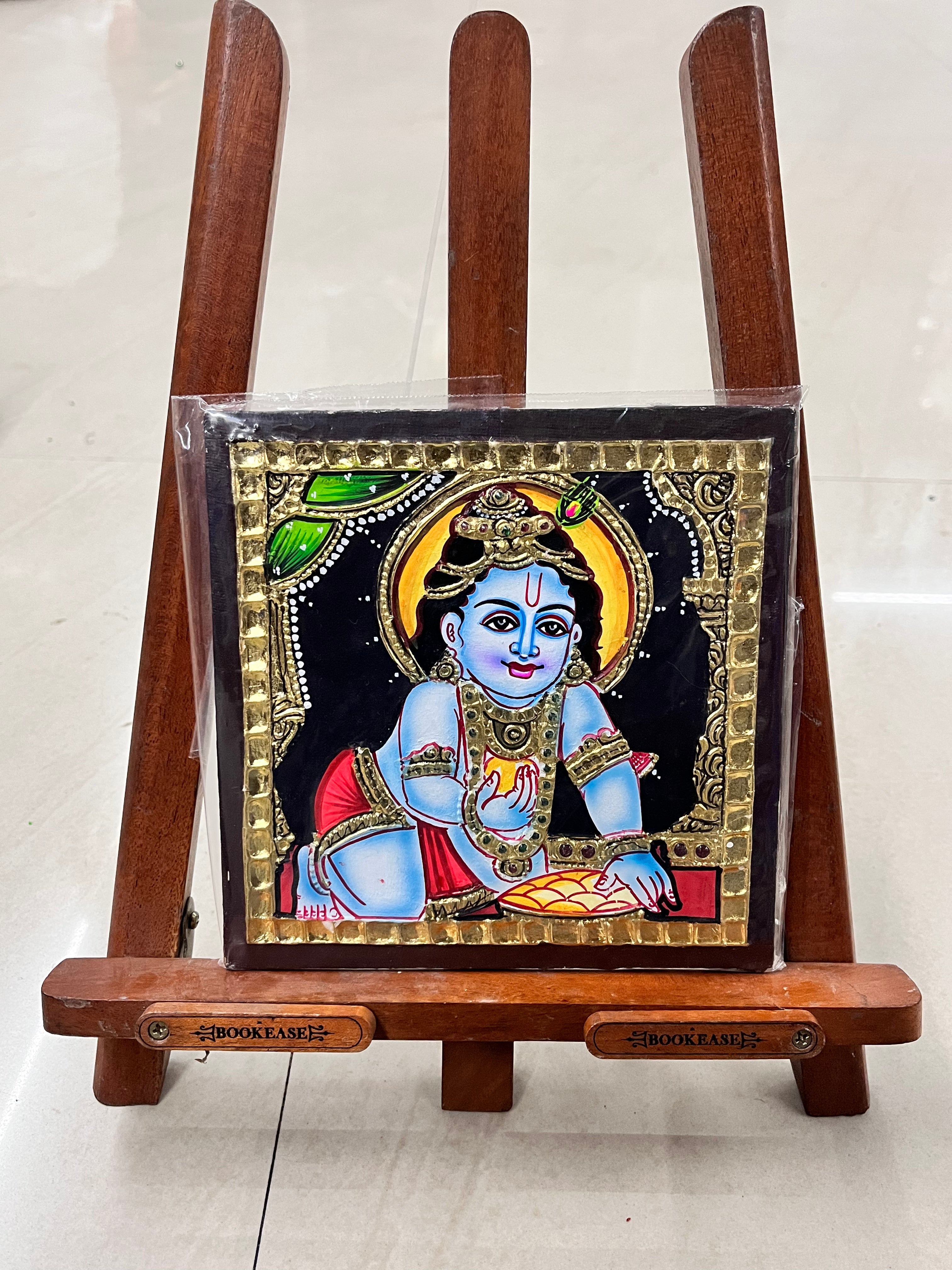 Little Krishna Tanjore painting 6x6 (15days delivery time payment date)-1pack