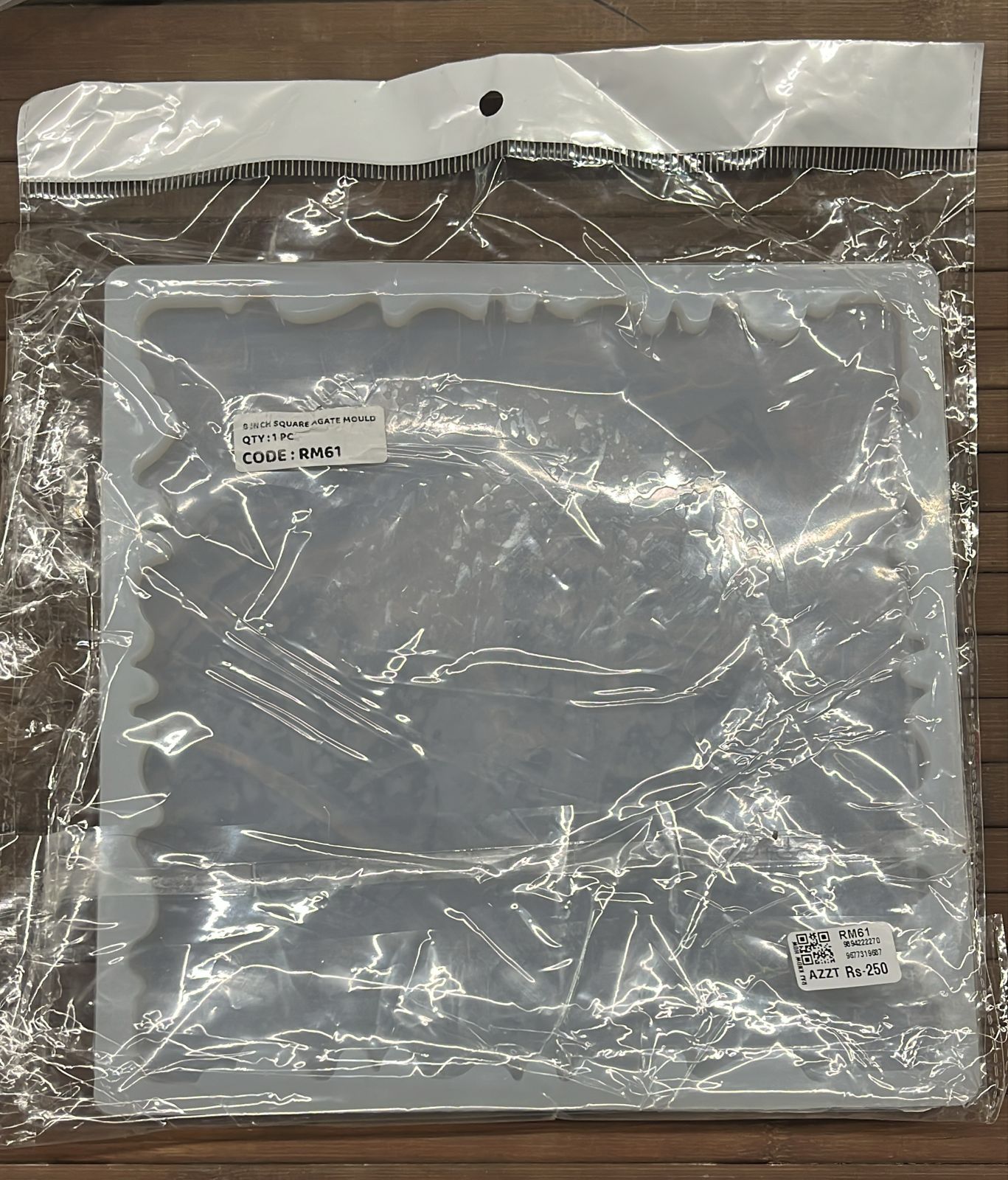 Resin 8inch square mould -1pack/RM61