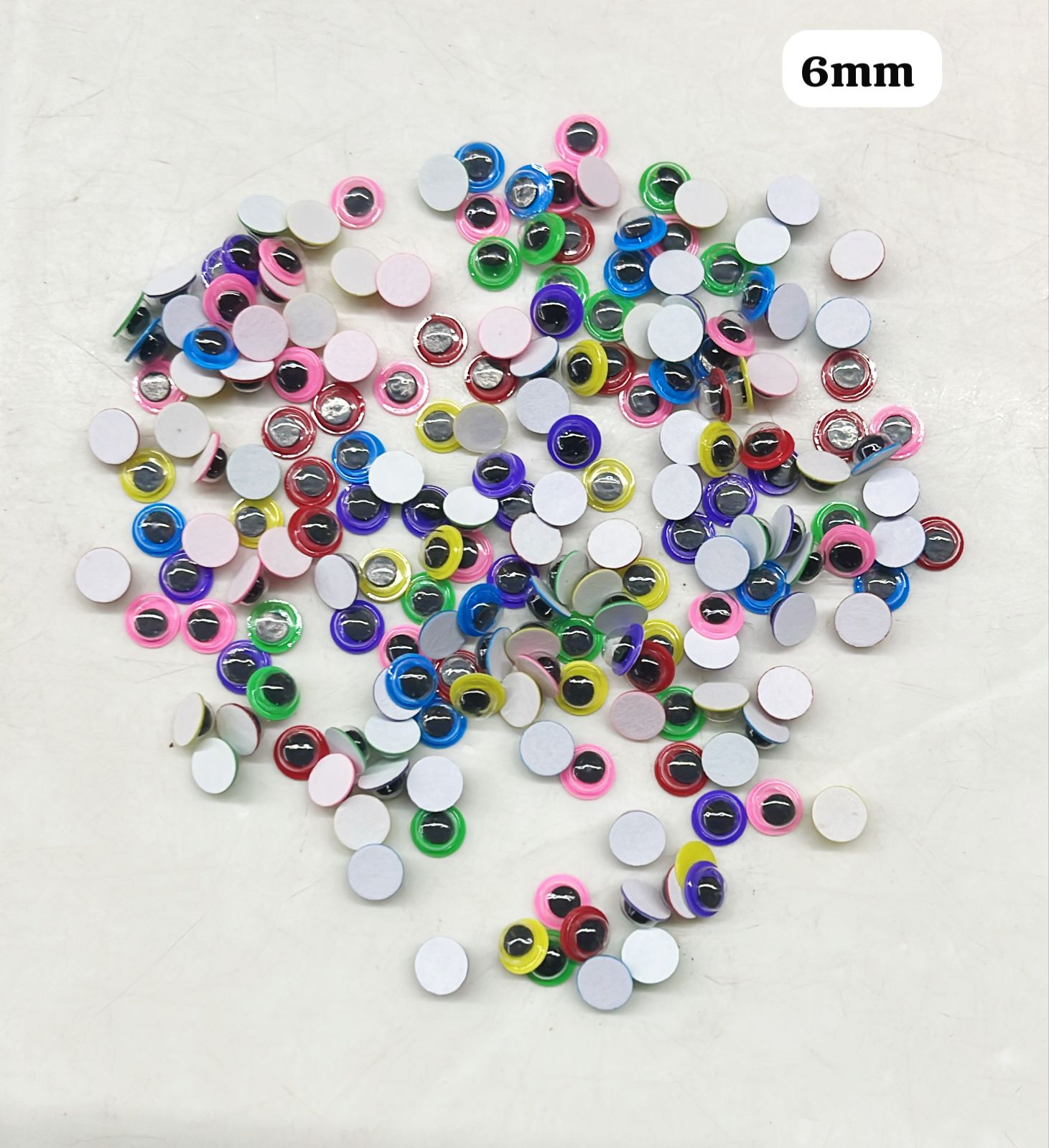 Google eyes multicolour sticker different size available in a pack