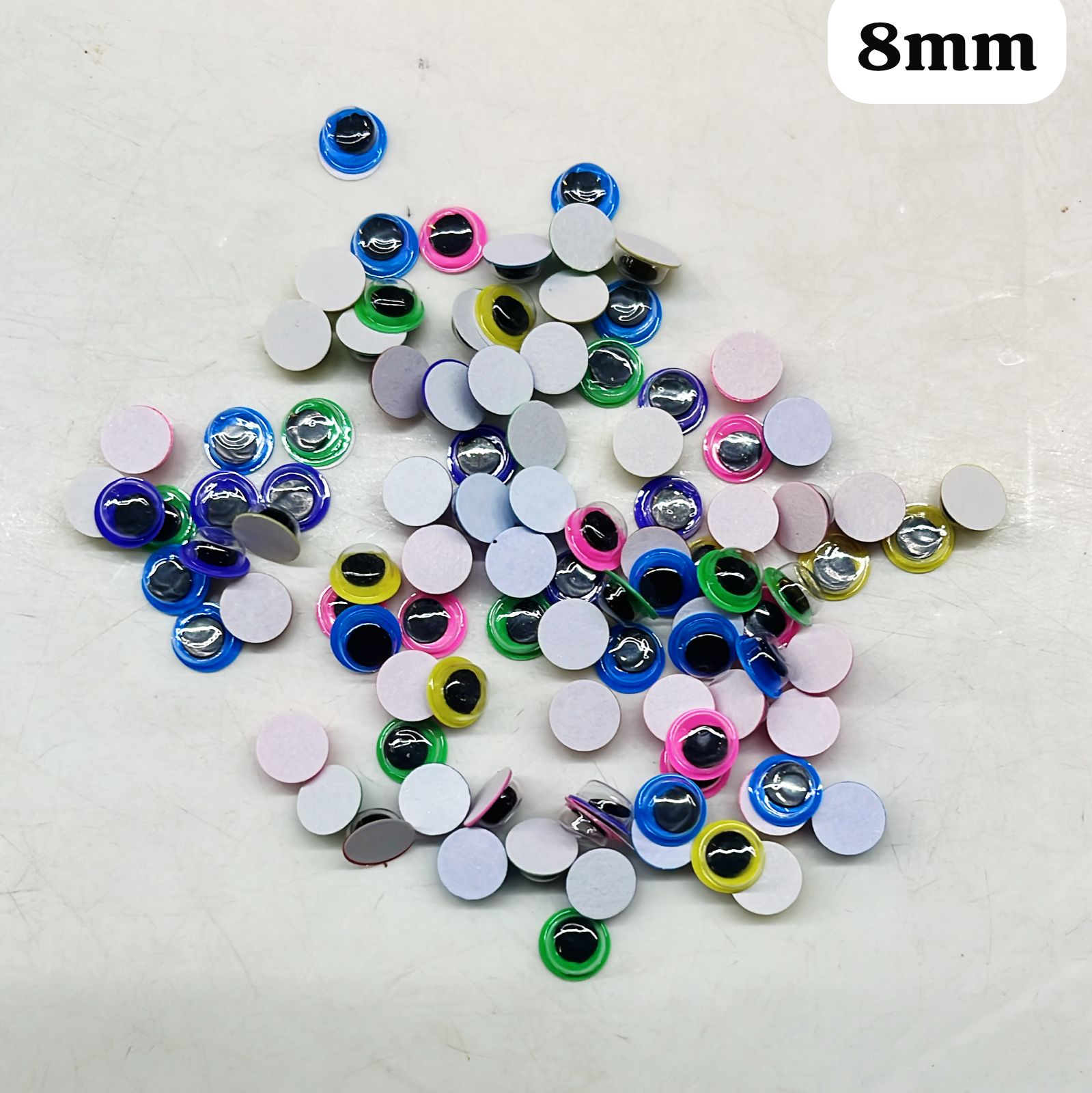 Google eyes multicolour sticker different size available in a pack