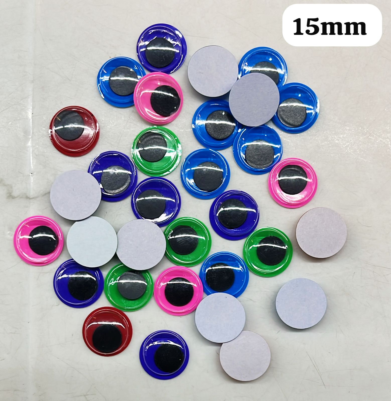 Google eyes multicolour sticker different size available in a pack