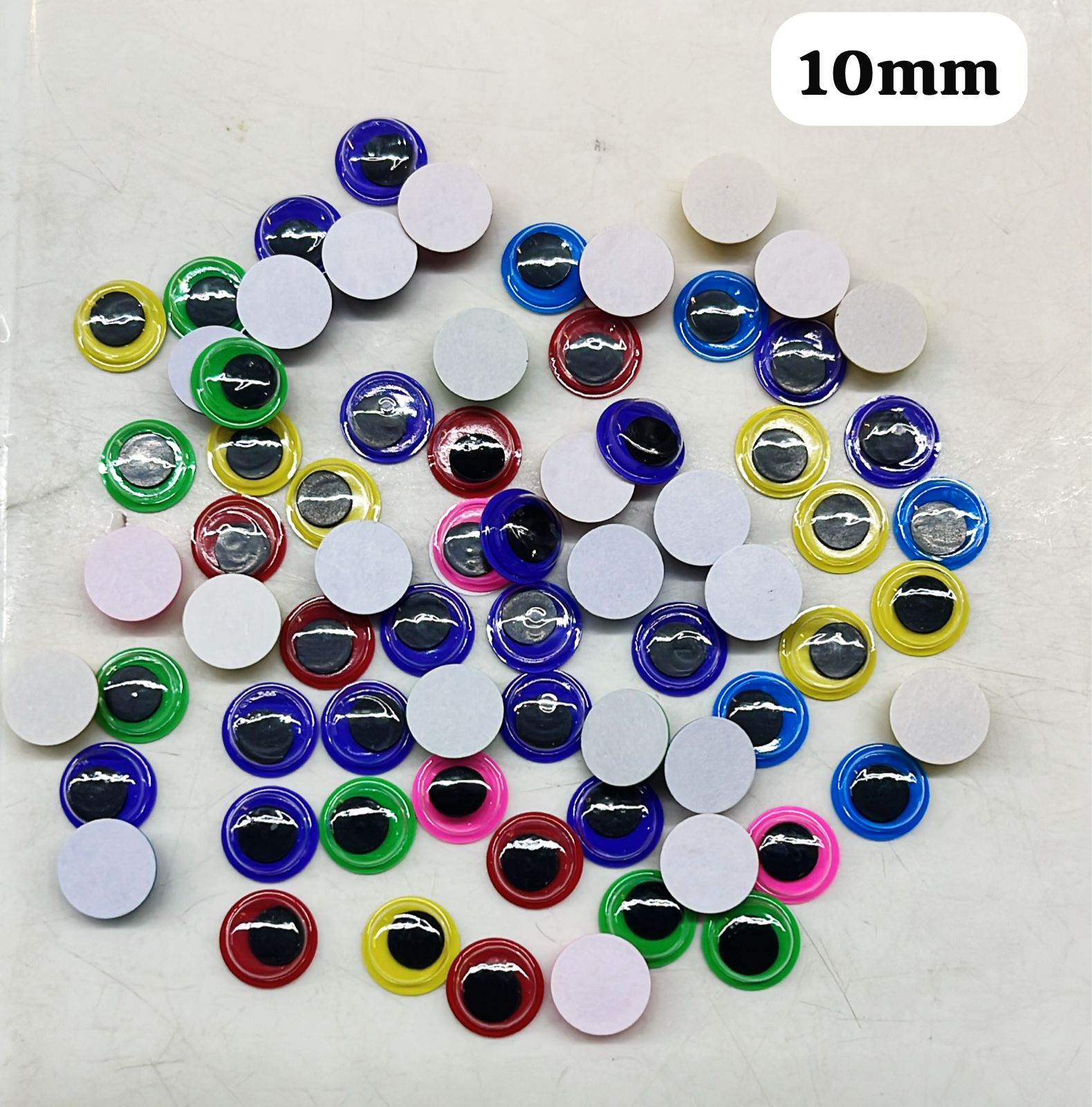 Google eyes multicolour sticker different size available in a pack