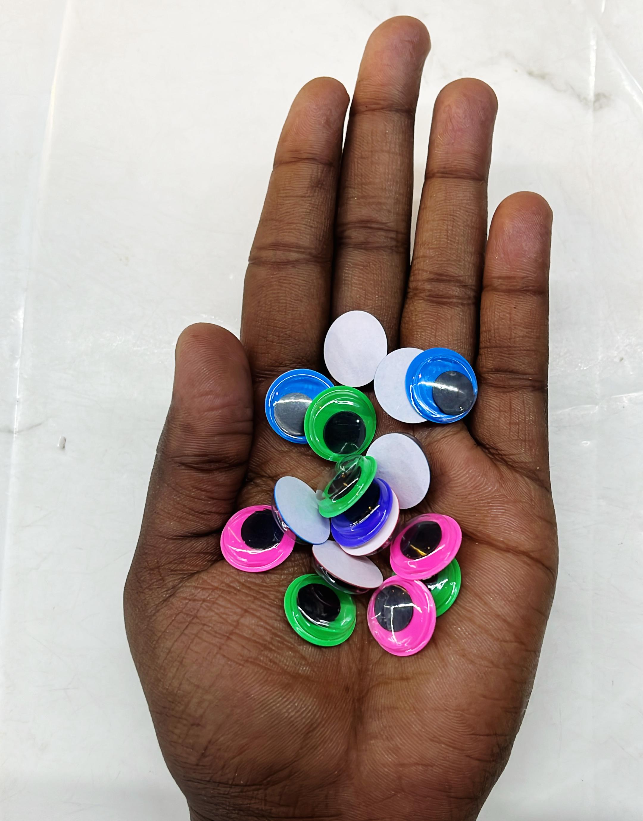 Google eyes multicolour sticker different size available in a pack