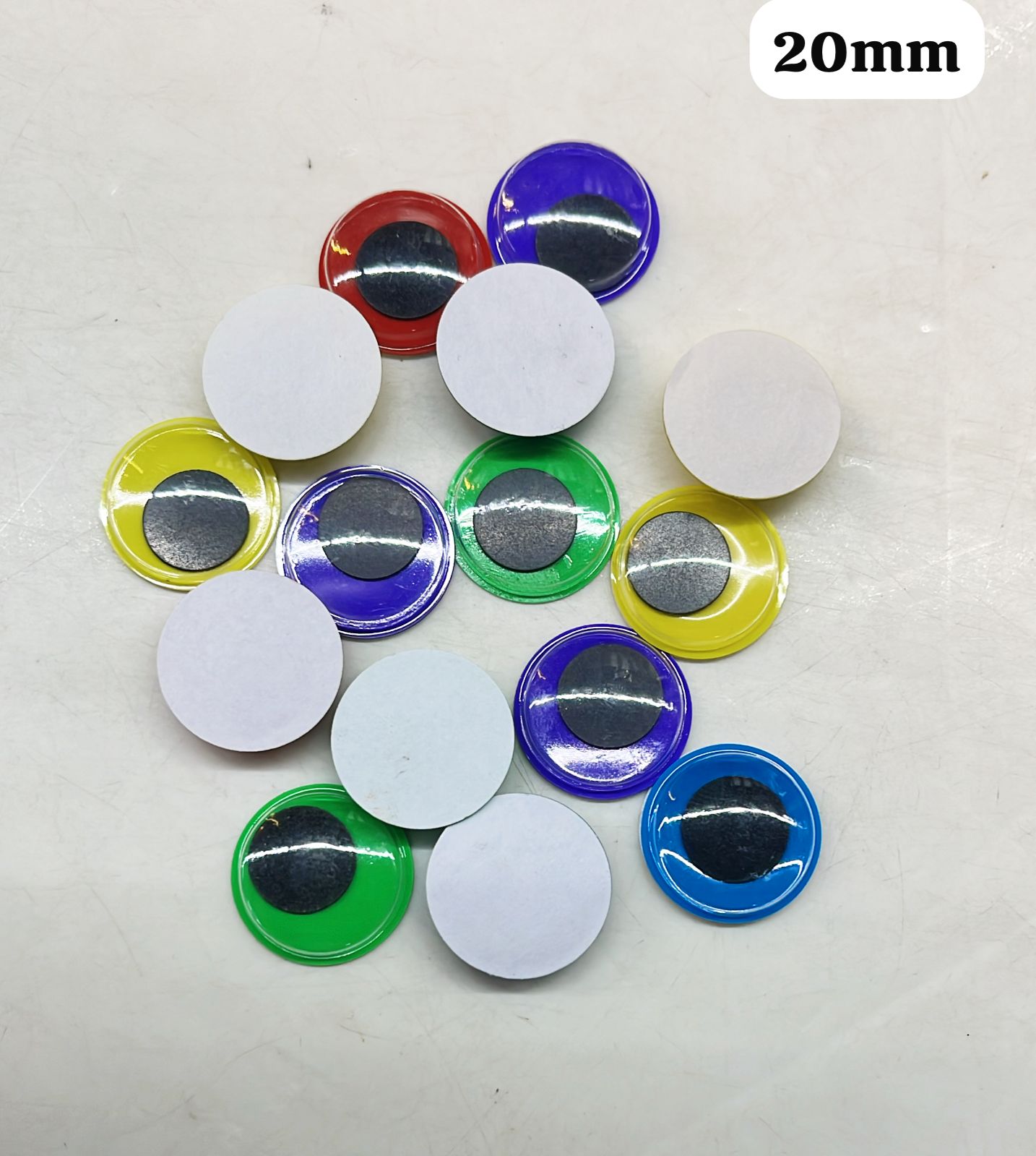 Google eyes multicolour sticker different size available in a pack