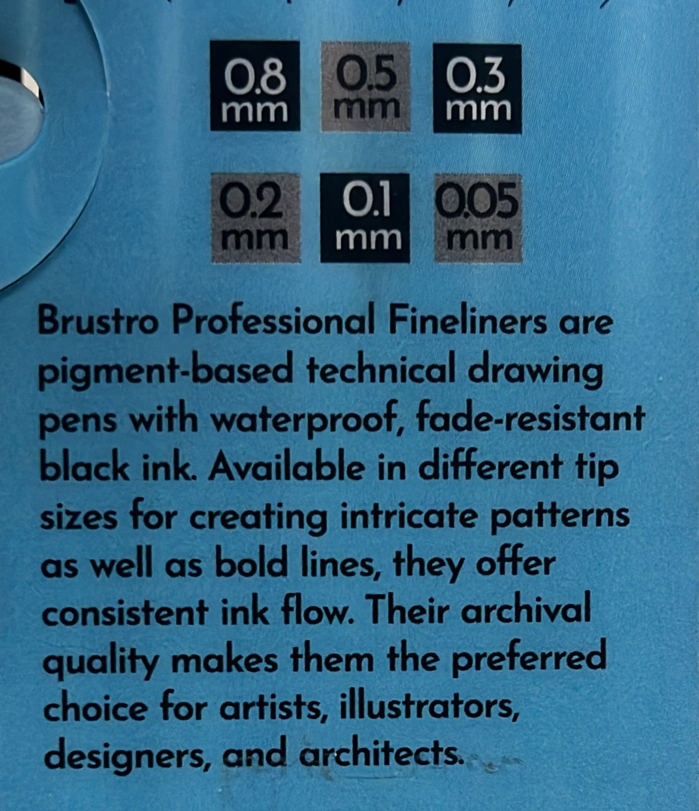 Brustro professional waterproof Fine liners pen - draw black lines on gold foil with variations