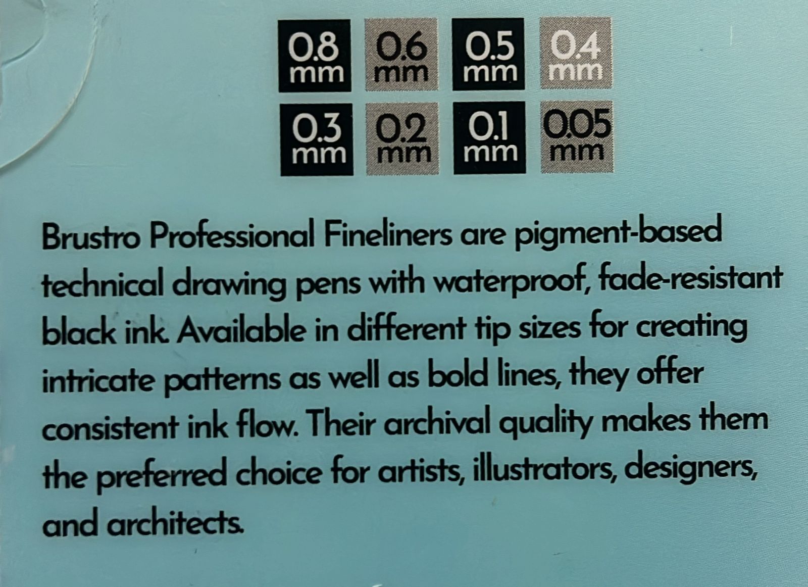 Brustro professional waterproof Fine liners pen - draw black lines on gold foil with variations