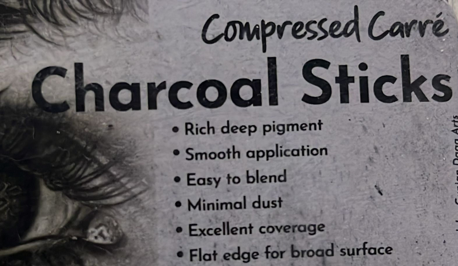 Brustro compressed charcoal sticks set of 6 -1pack