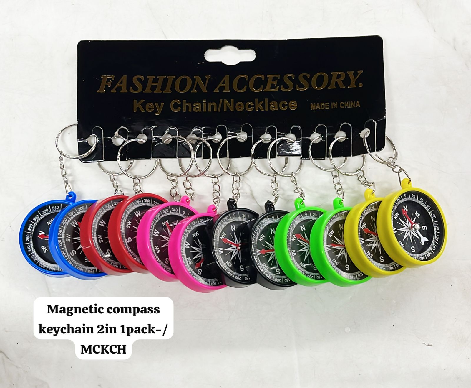 Magnetic compass keychain-1 pack/MCKCH