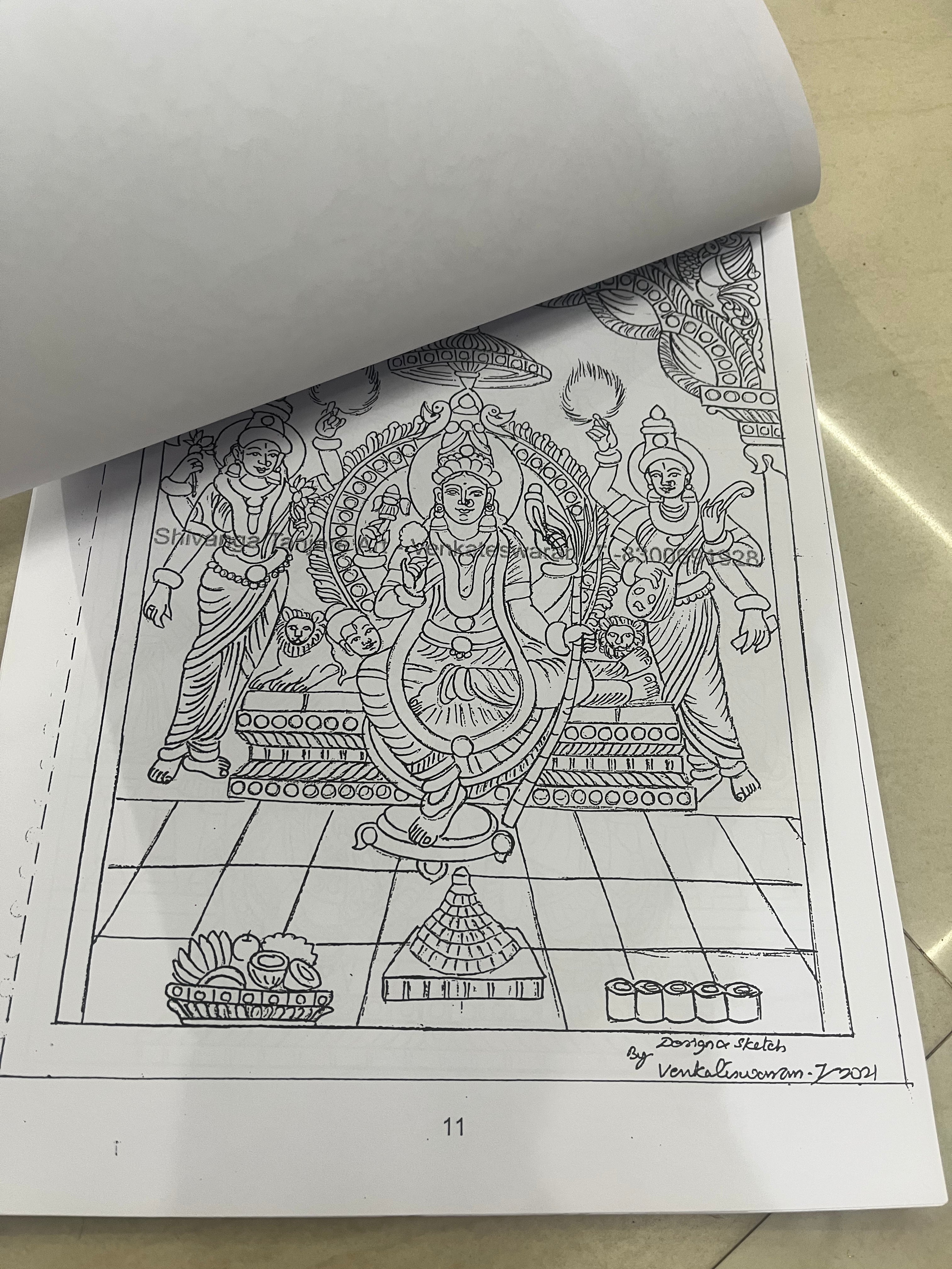 A3 Tanjore sketch book-100 sketches set