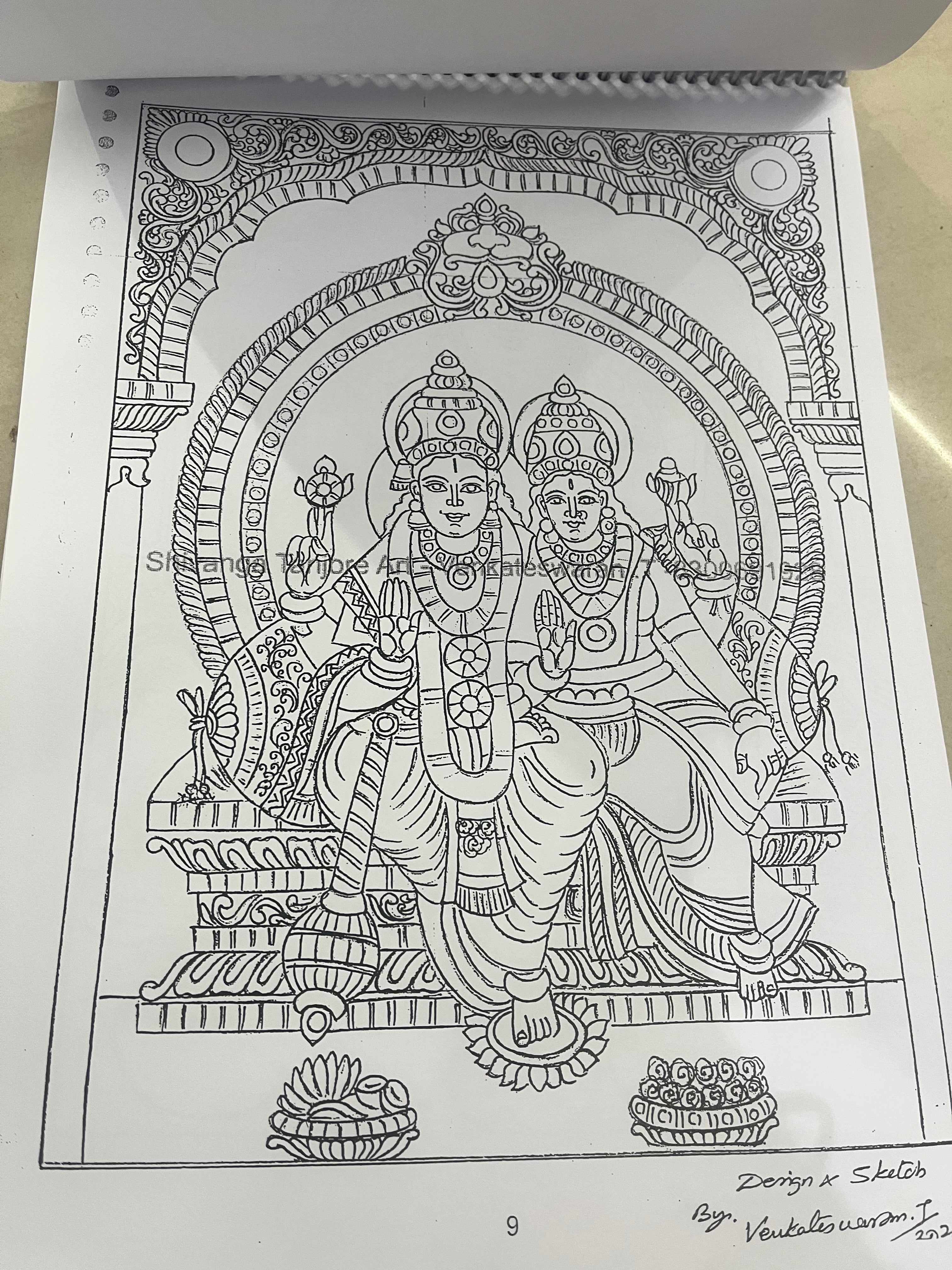 A3 Tanjore sketch book-100 sketches set