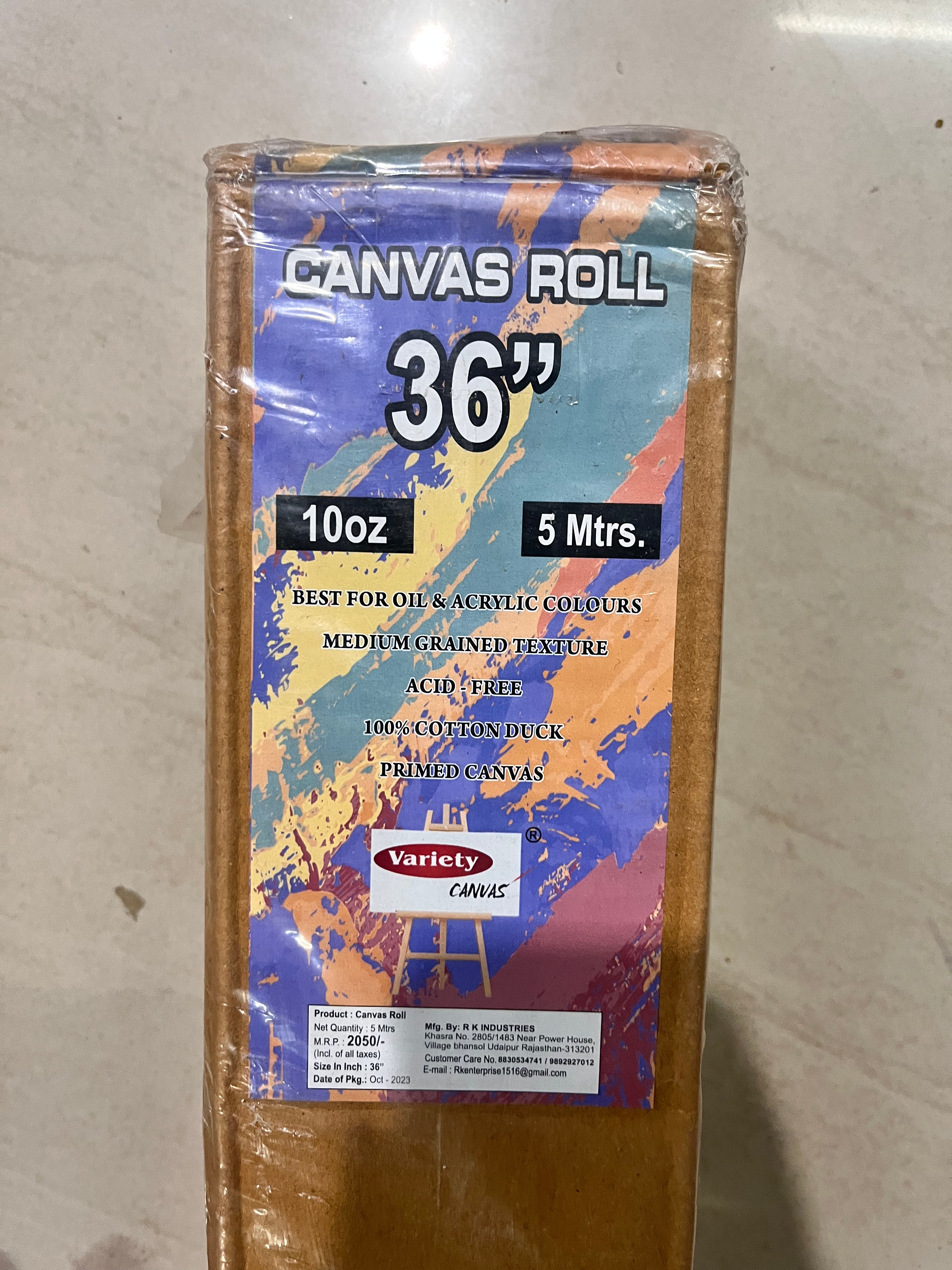 36 inch Canvas roll - 5 meter