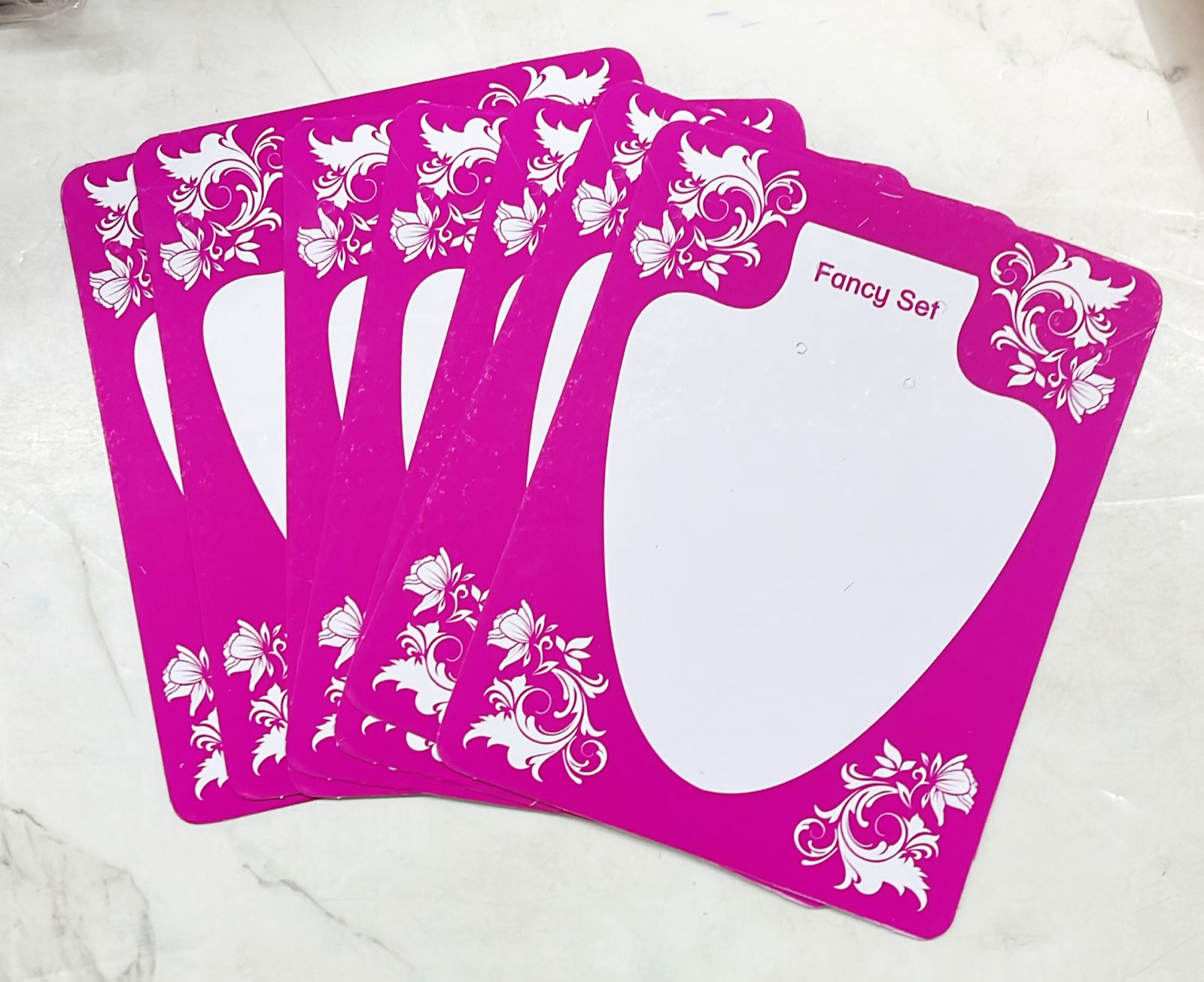Fancy necklace display card 100piece in a 1pack