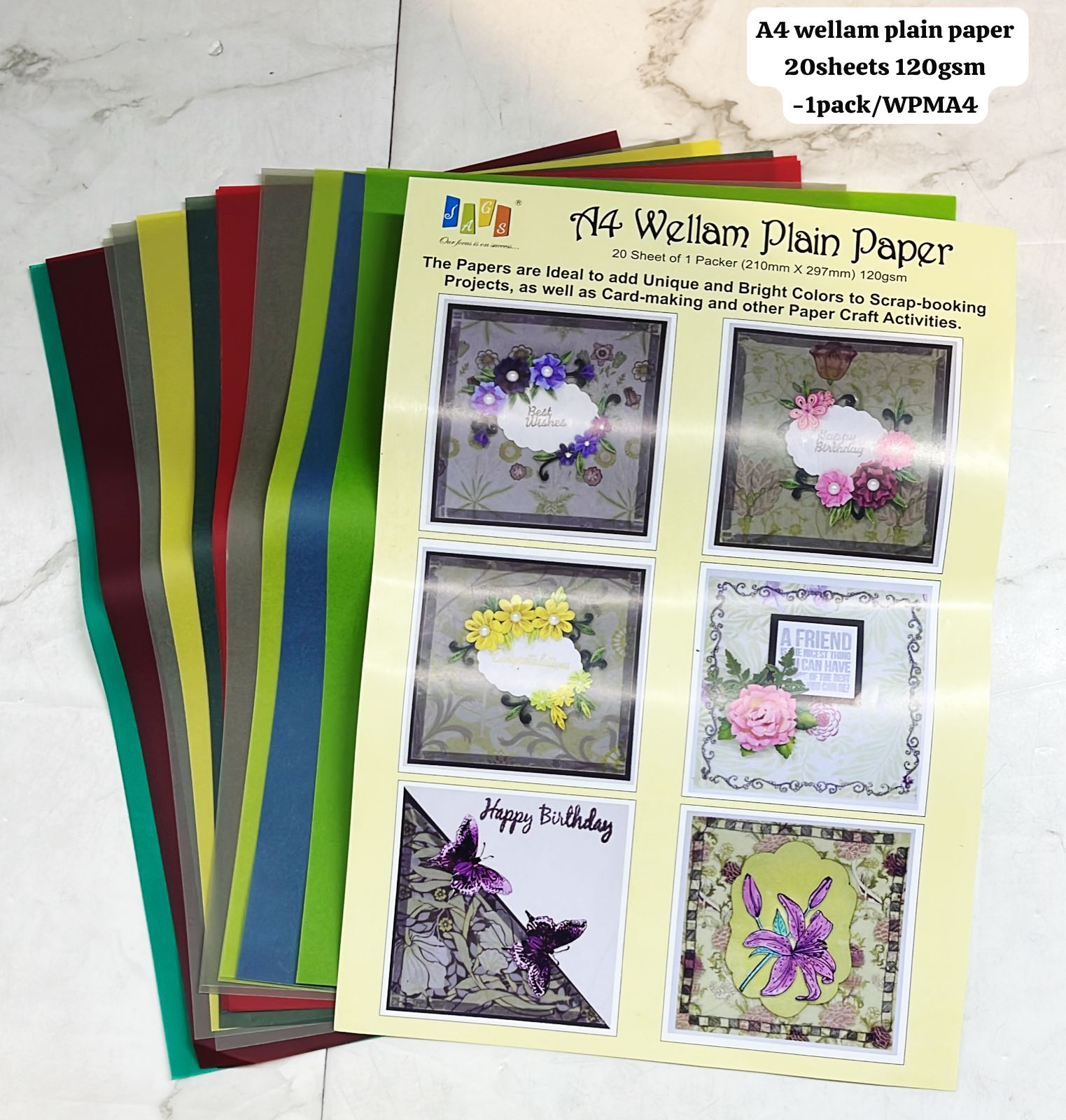 A4 wellam plain paper 20sheets 120gsm -1pack/WPMA4