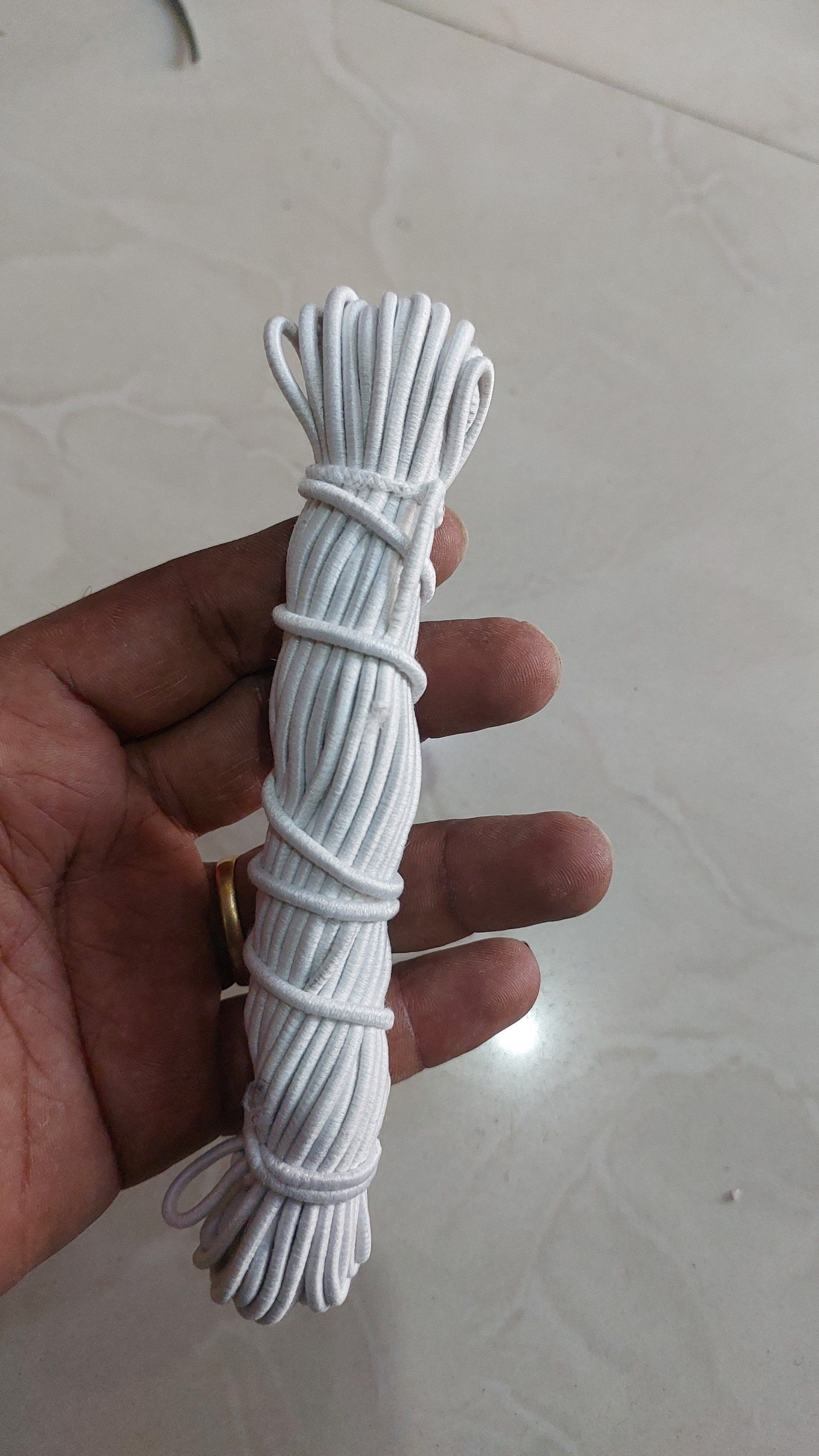 Elastic rope white