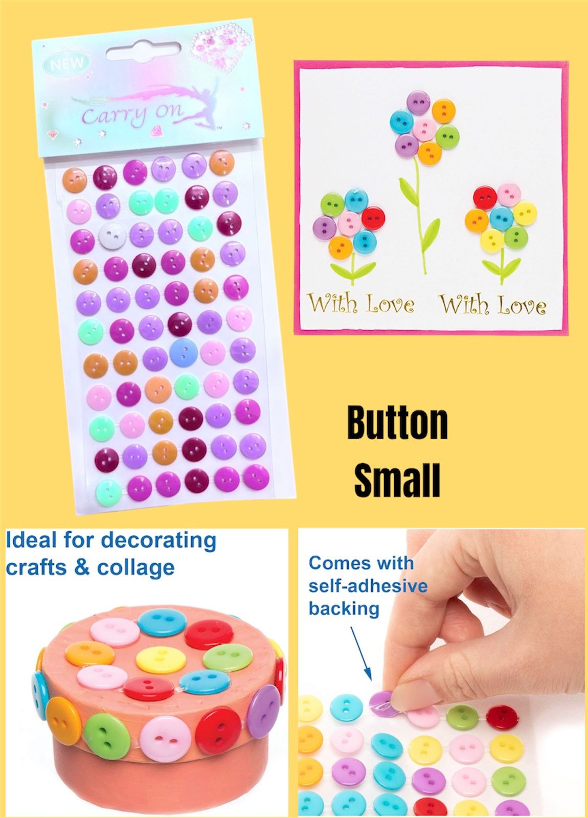 Button stickers-1 sheet – KnowHowArtCraft