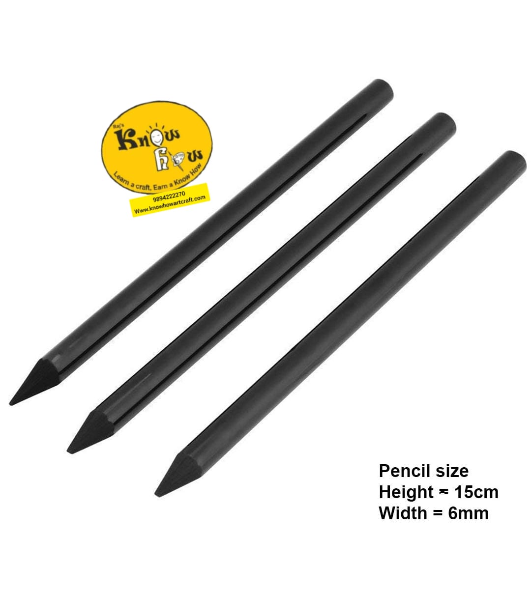 Woodless graphite pencil