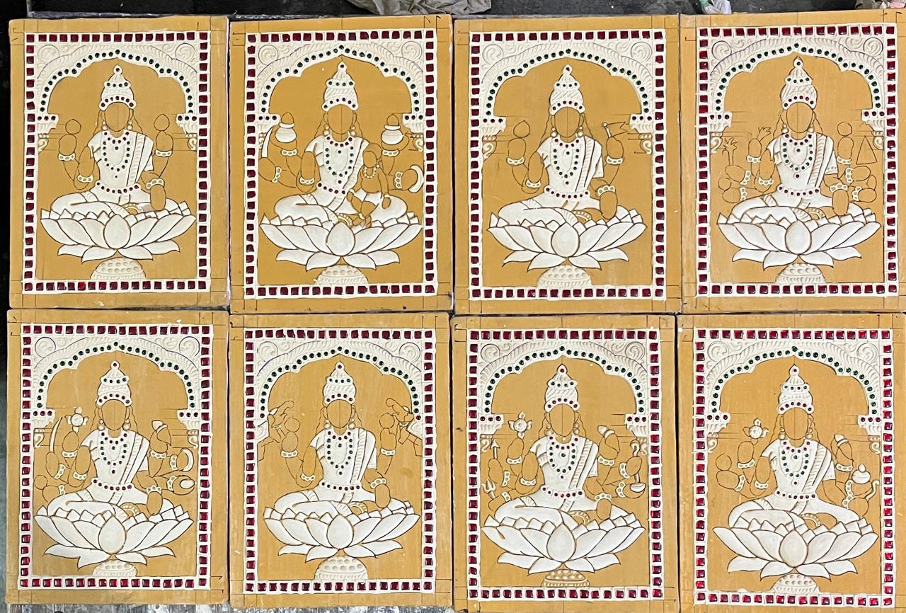 Astalakshmi set muck board 8x6 inch size (10 days from payment )