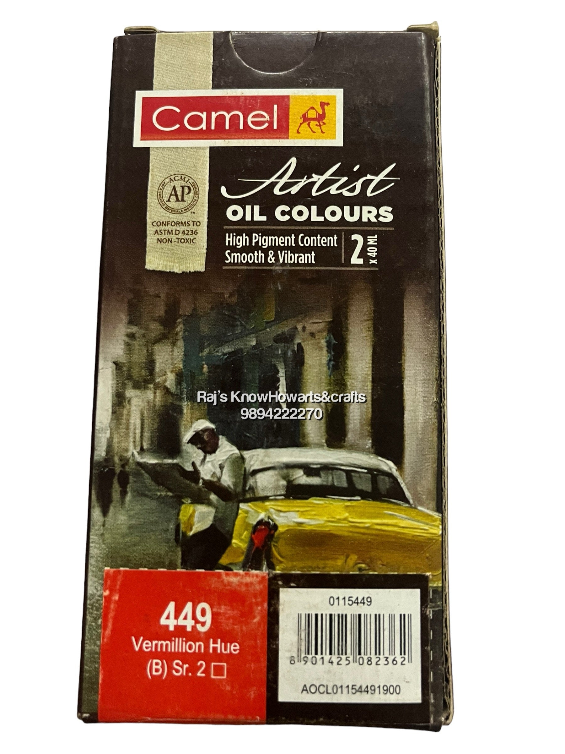 Artist Oil Colours vermillion hue 40 ml- 1 tube