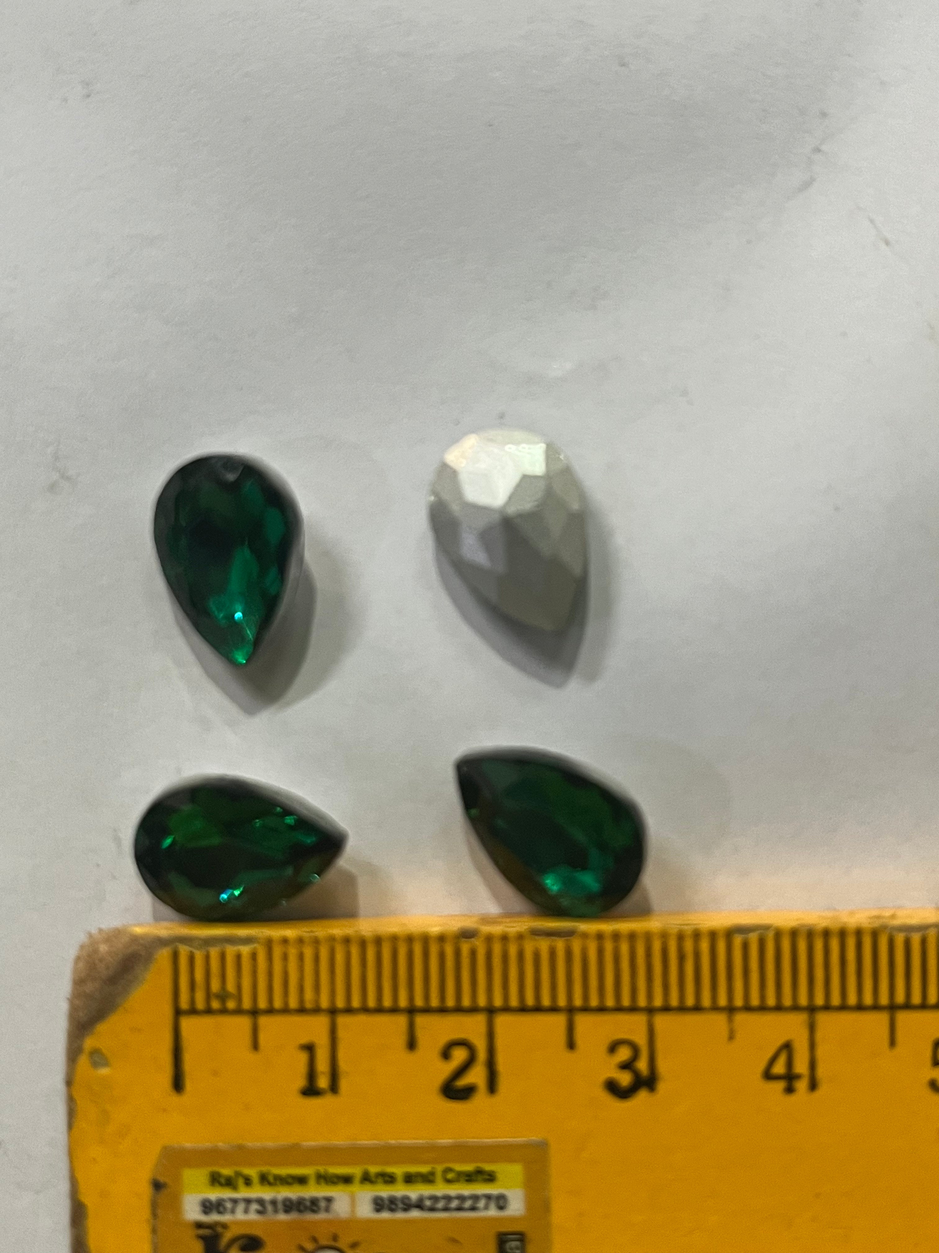 10x14  AD green   Thilak Tanjore Painting American diamond Kundan stones-4 stones in a pack