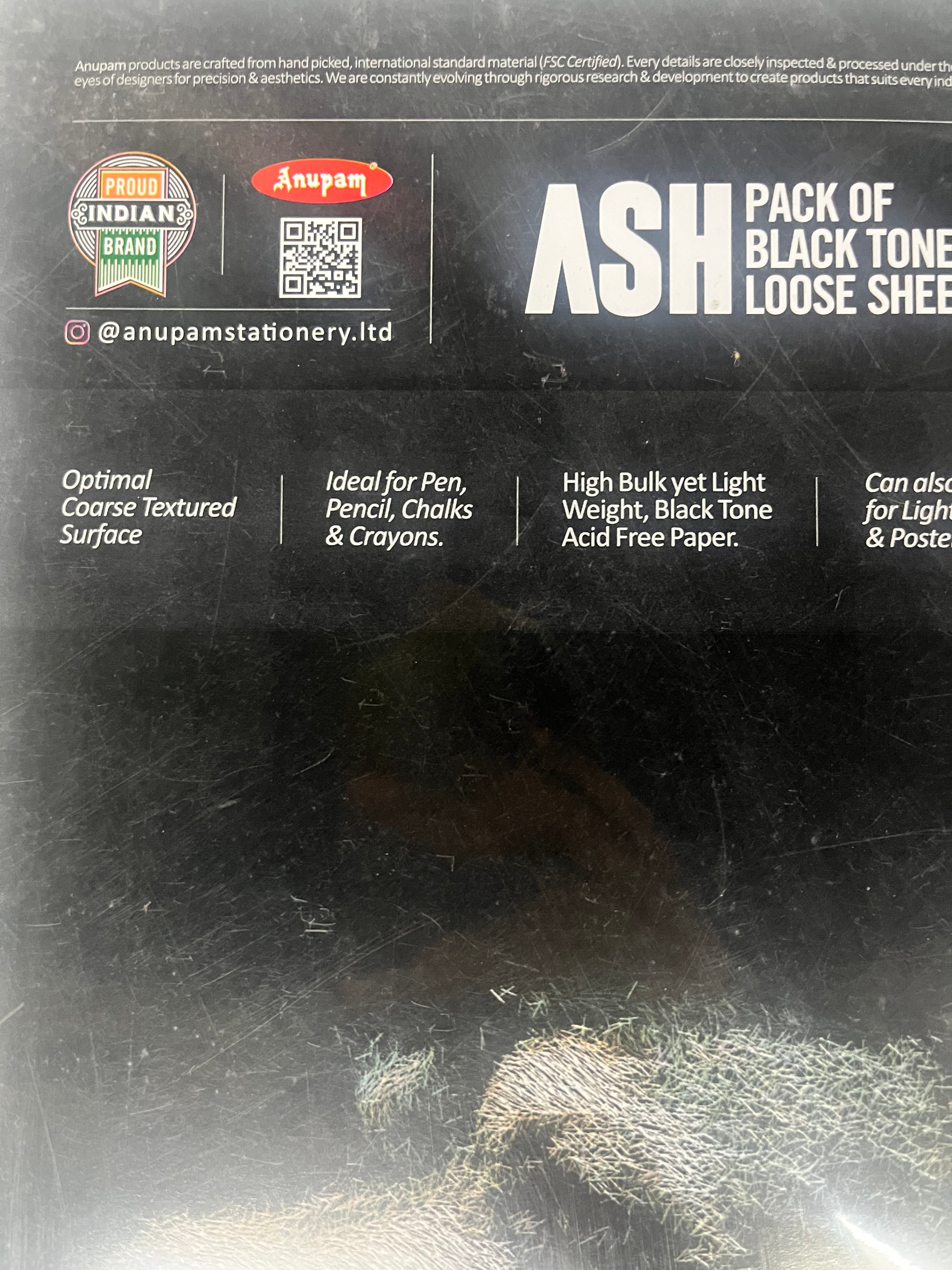 Scholar ASH pack of black toned-20 sheets 180 gsm