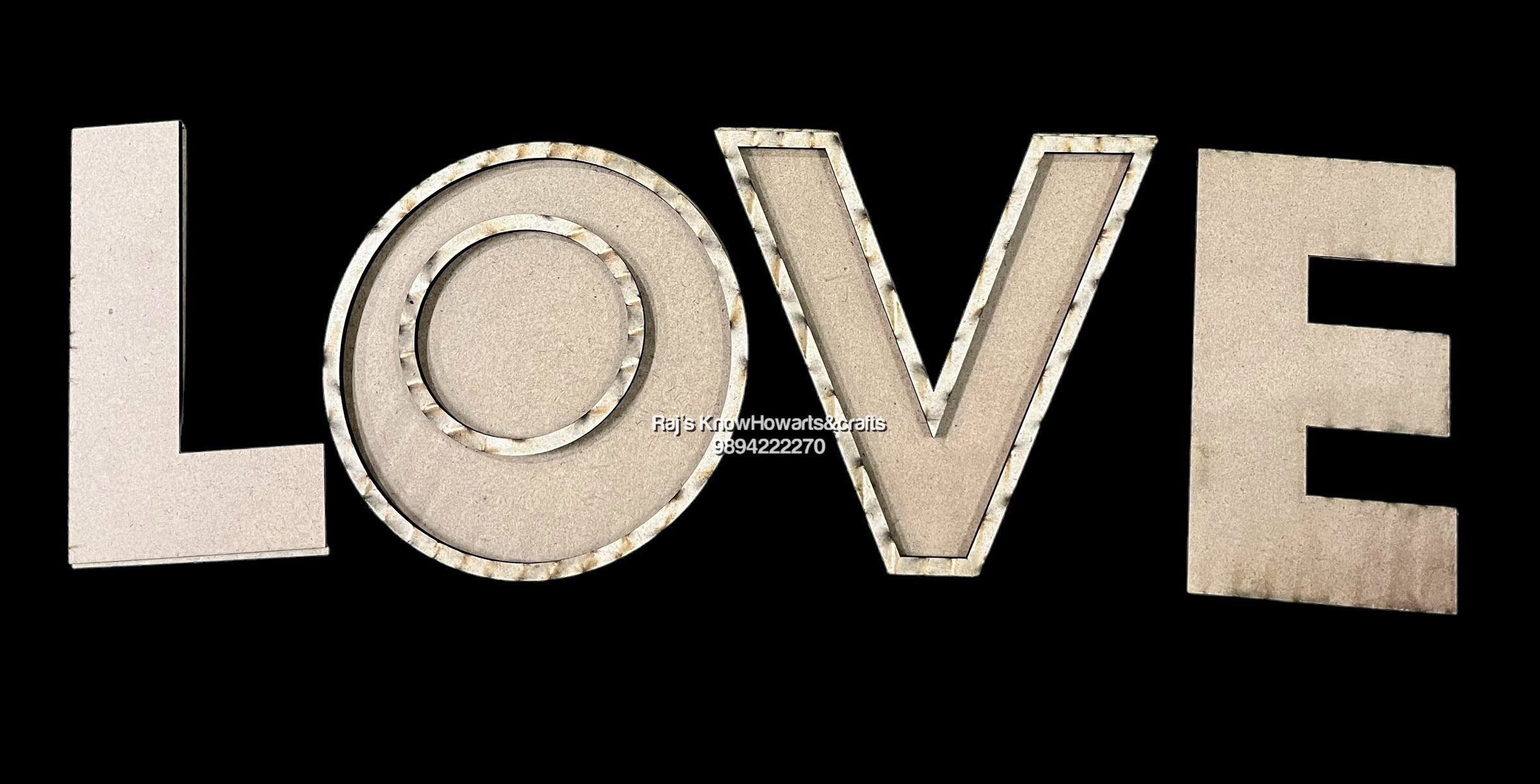 V-6inch 3d Mdf cutout alphabet