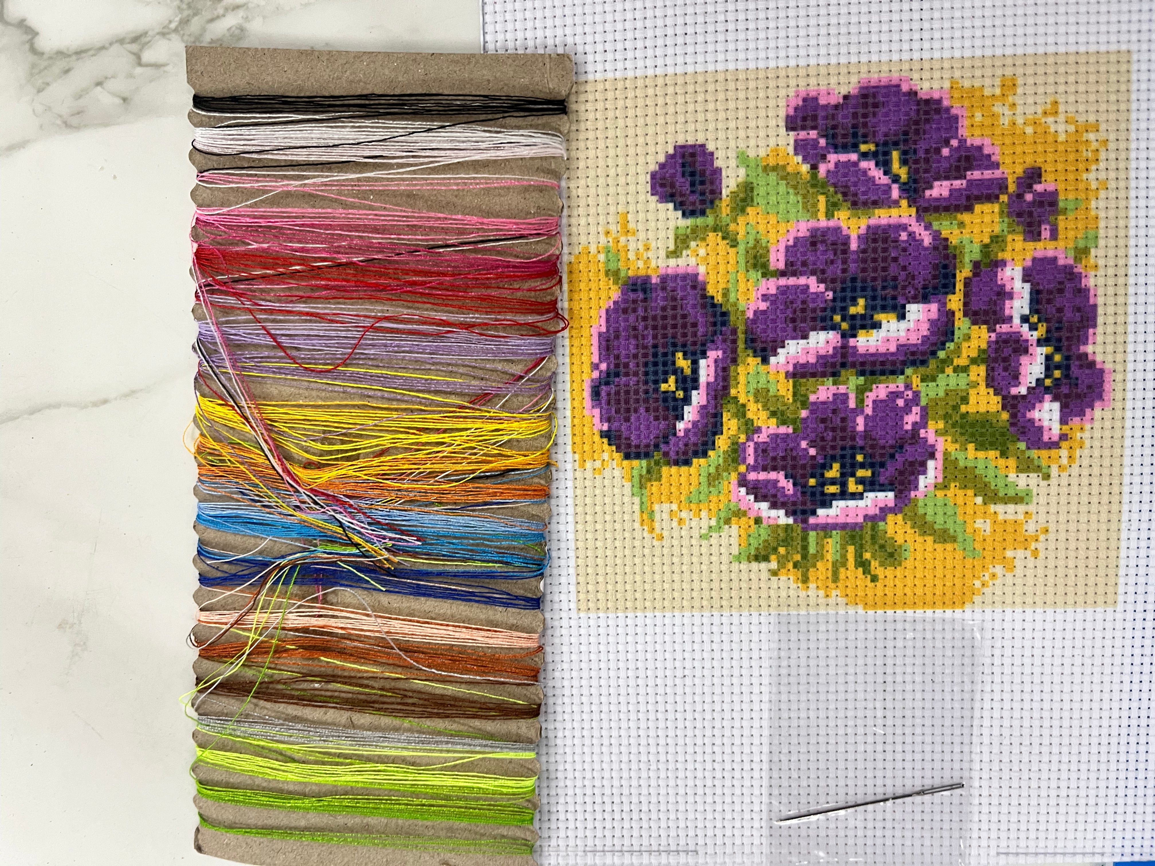 Lucky cross stitch assorted 3 kit with 10 embroidery threads pack