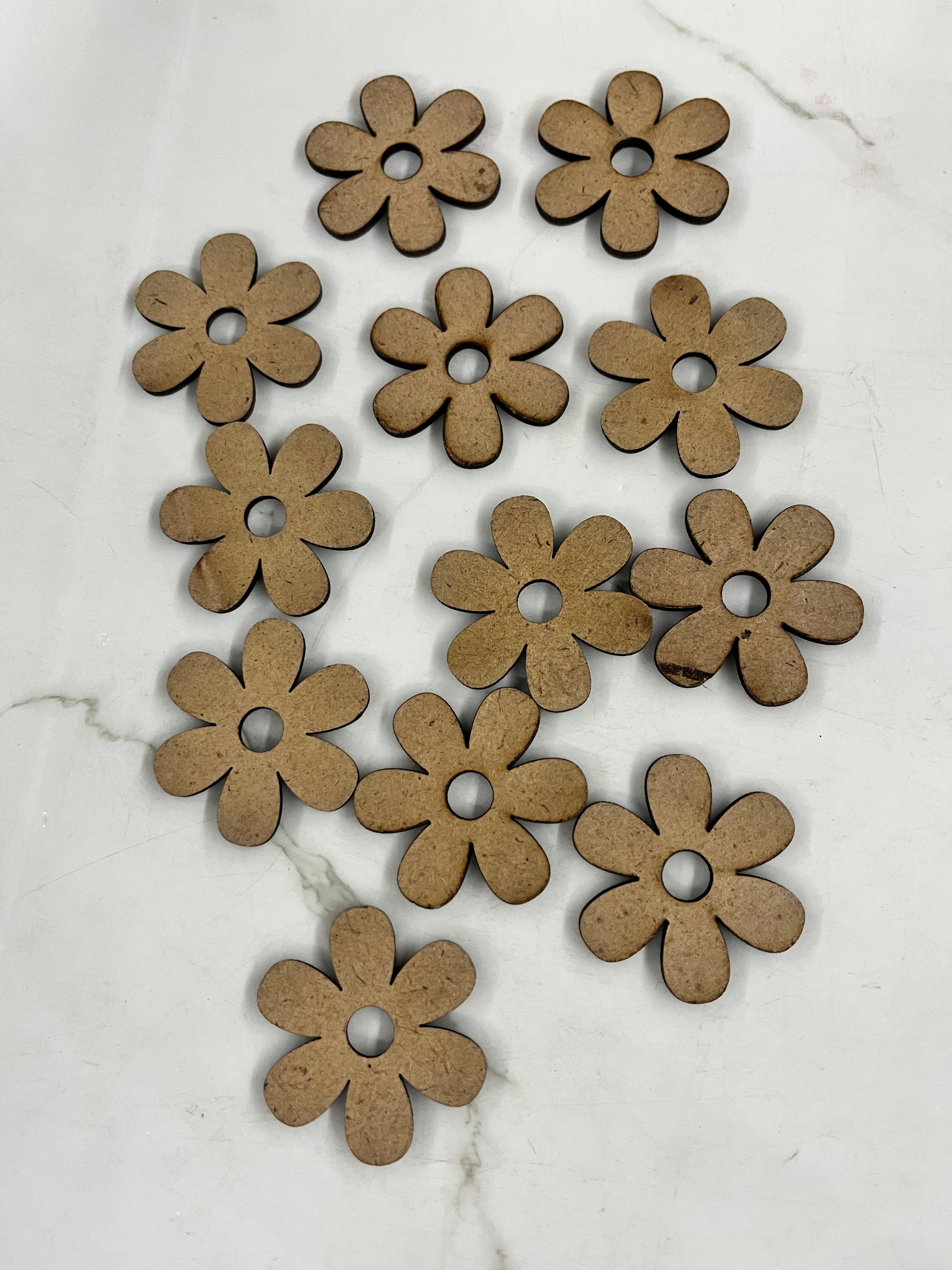 MDF petal flower -2 40 piece pack 1.5inch