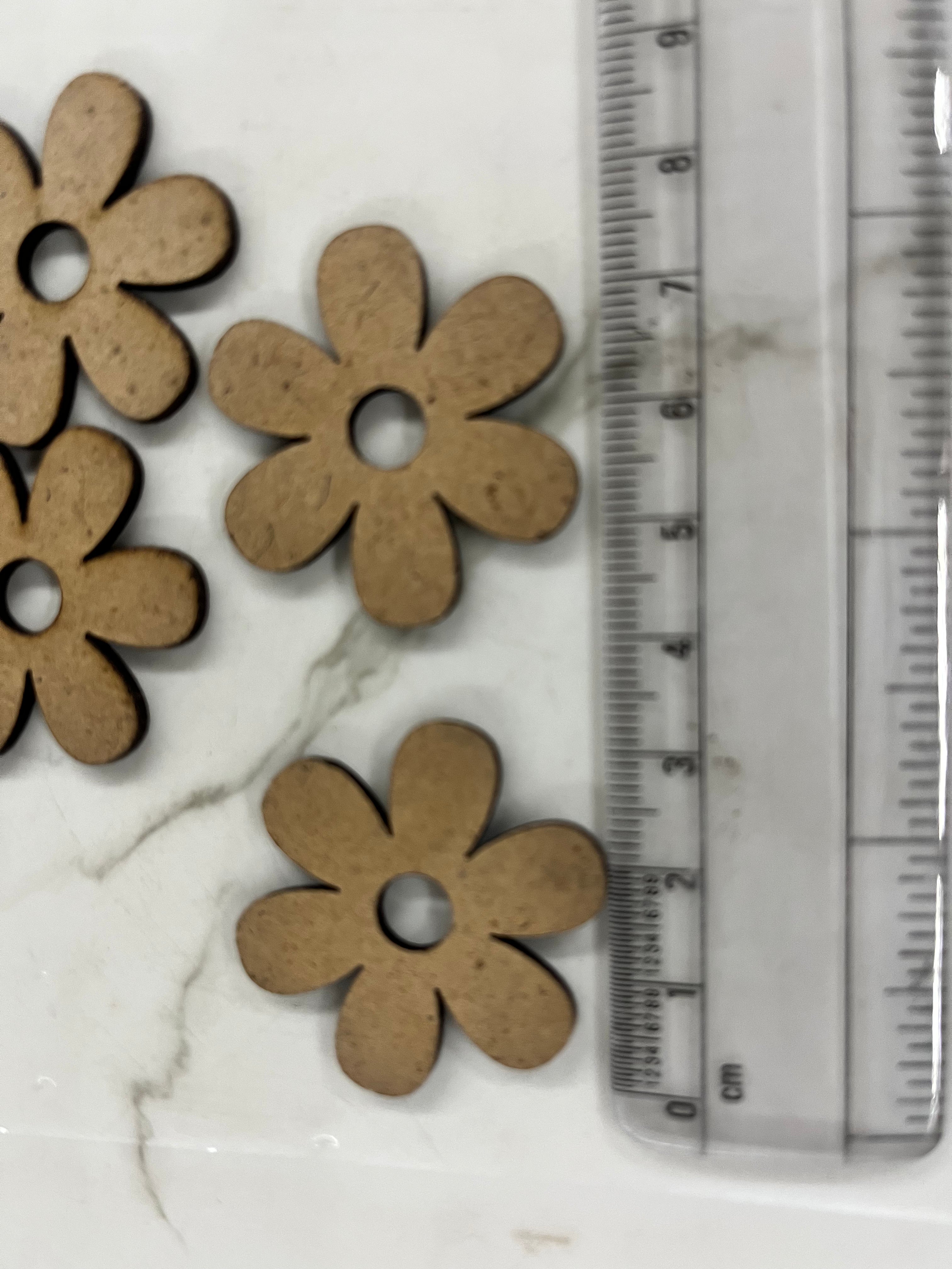 MDF petal flower -2 40 piece pack 1.5inch