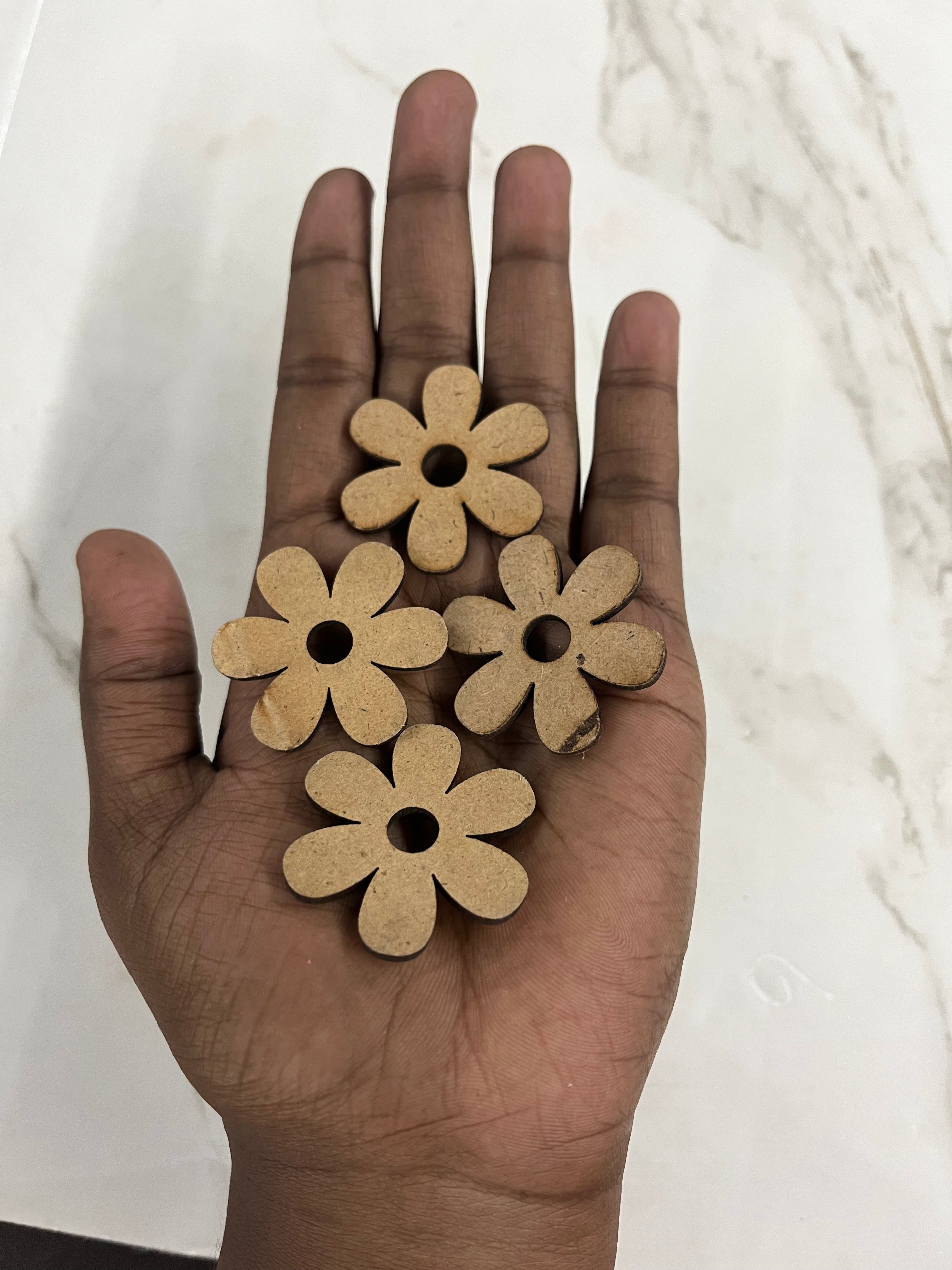 MDF petal flower -2 40 piece pack 1.5inch