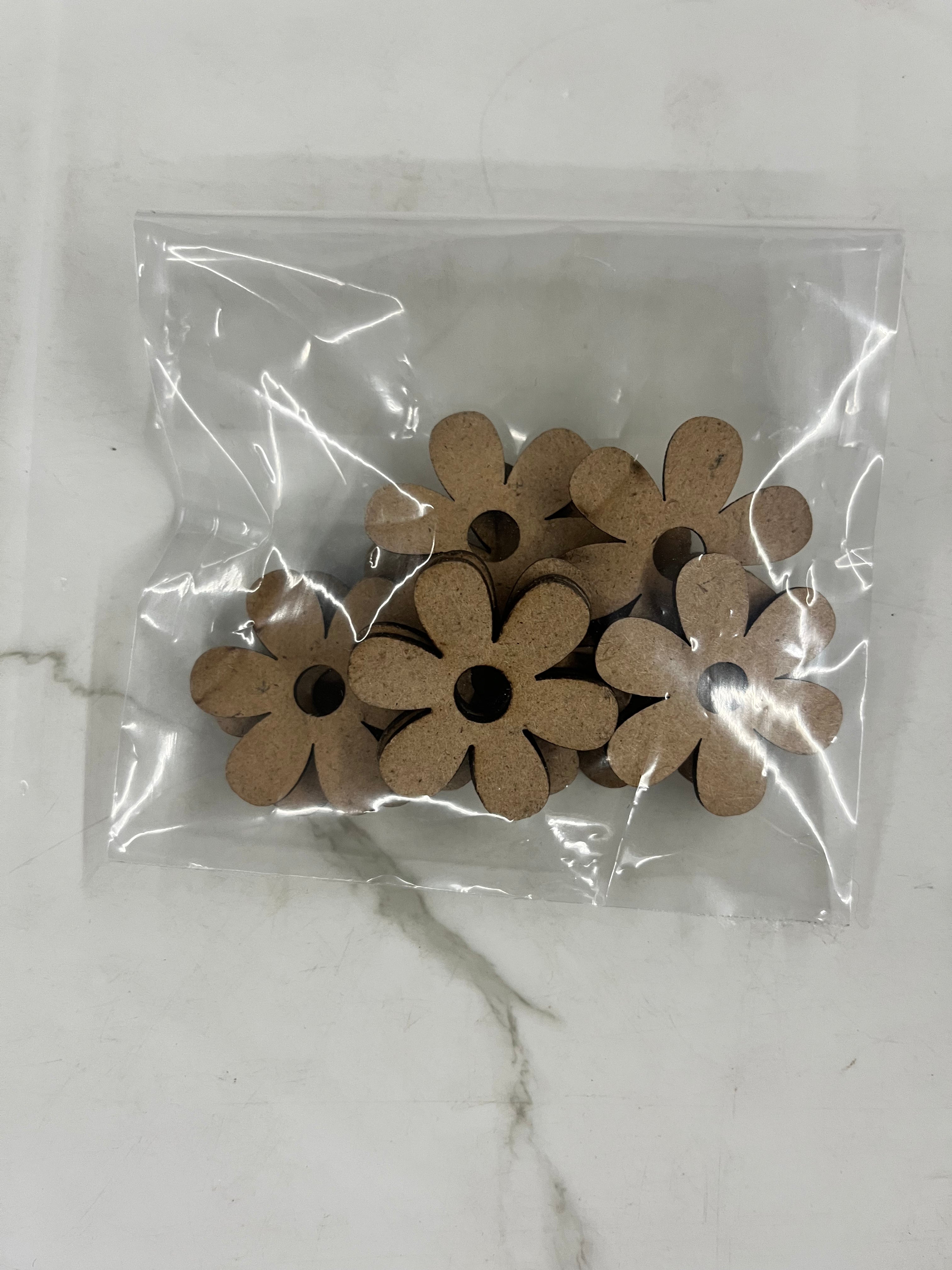 MDF petal flower -2 40 piece pack 1.5inch