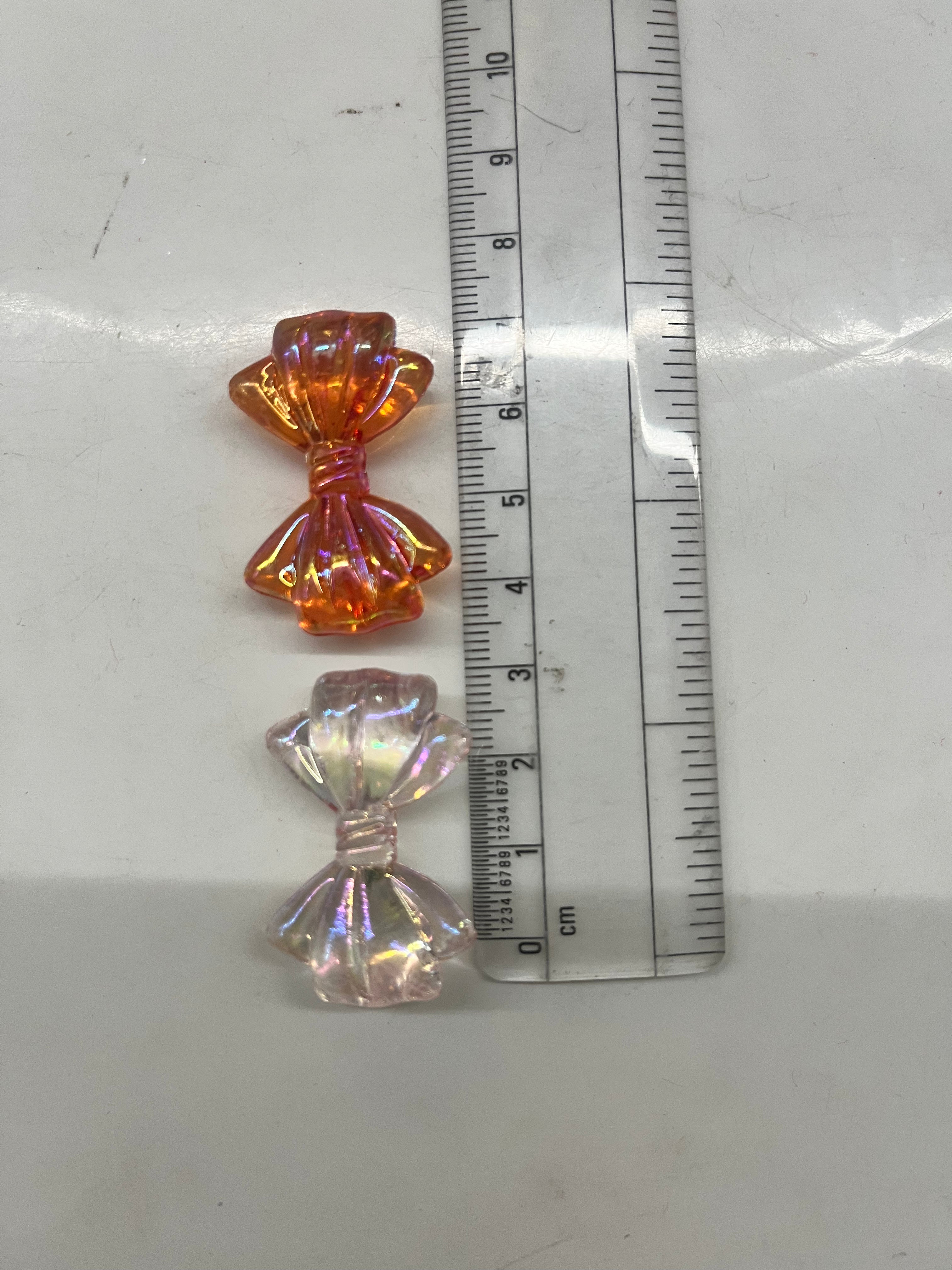Multicolour bow beads 1inch- 50g pack