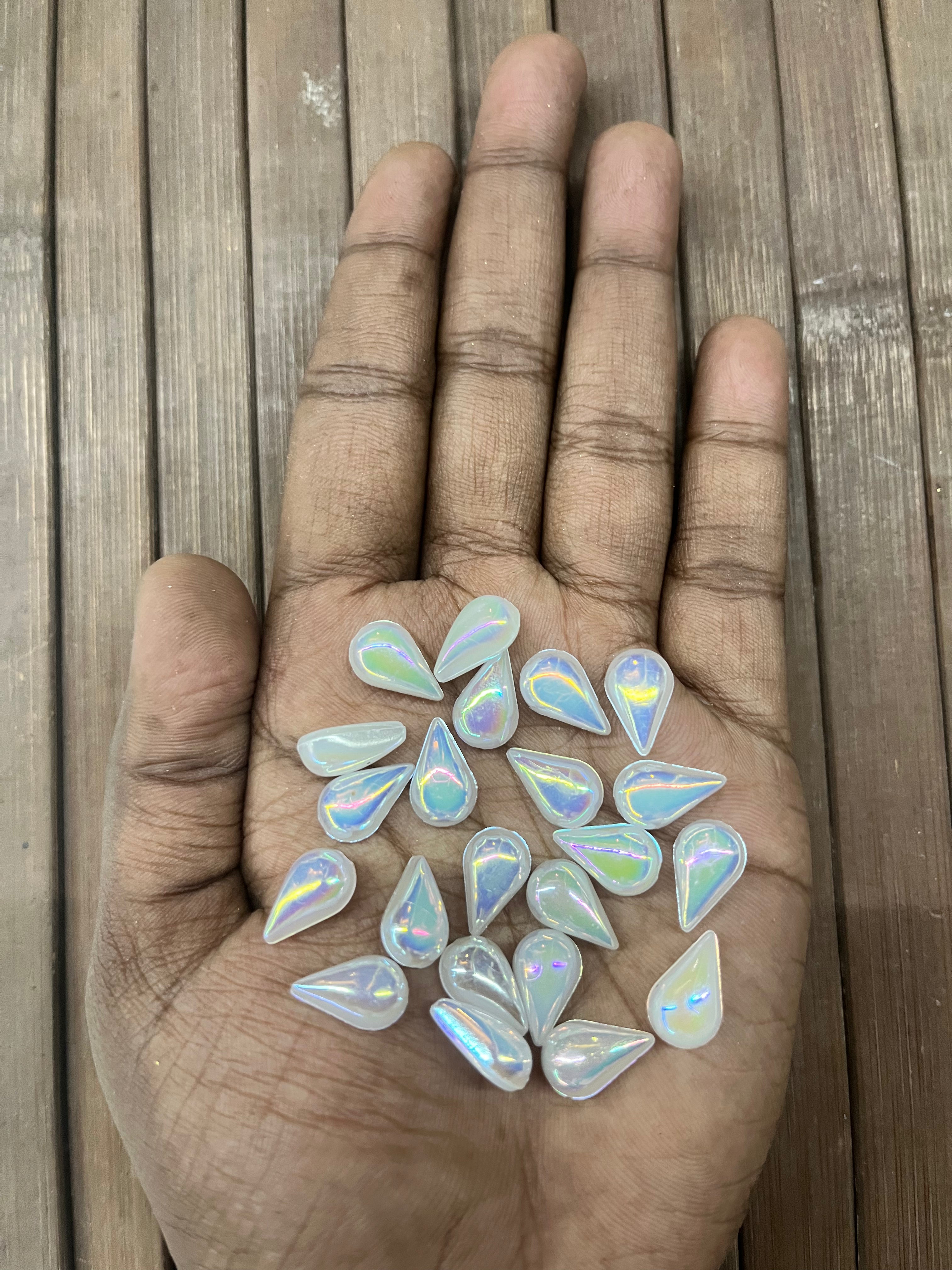Half Pearl white beads - 50g