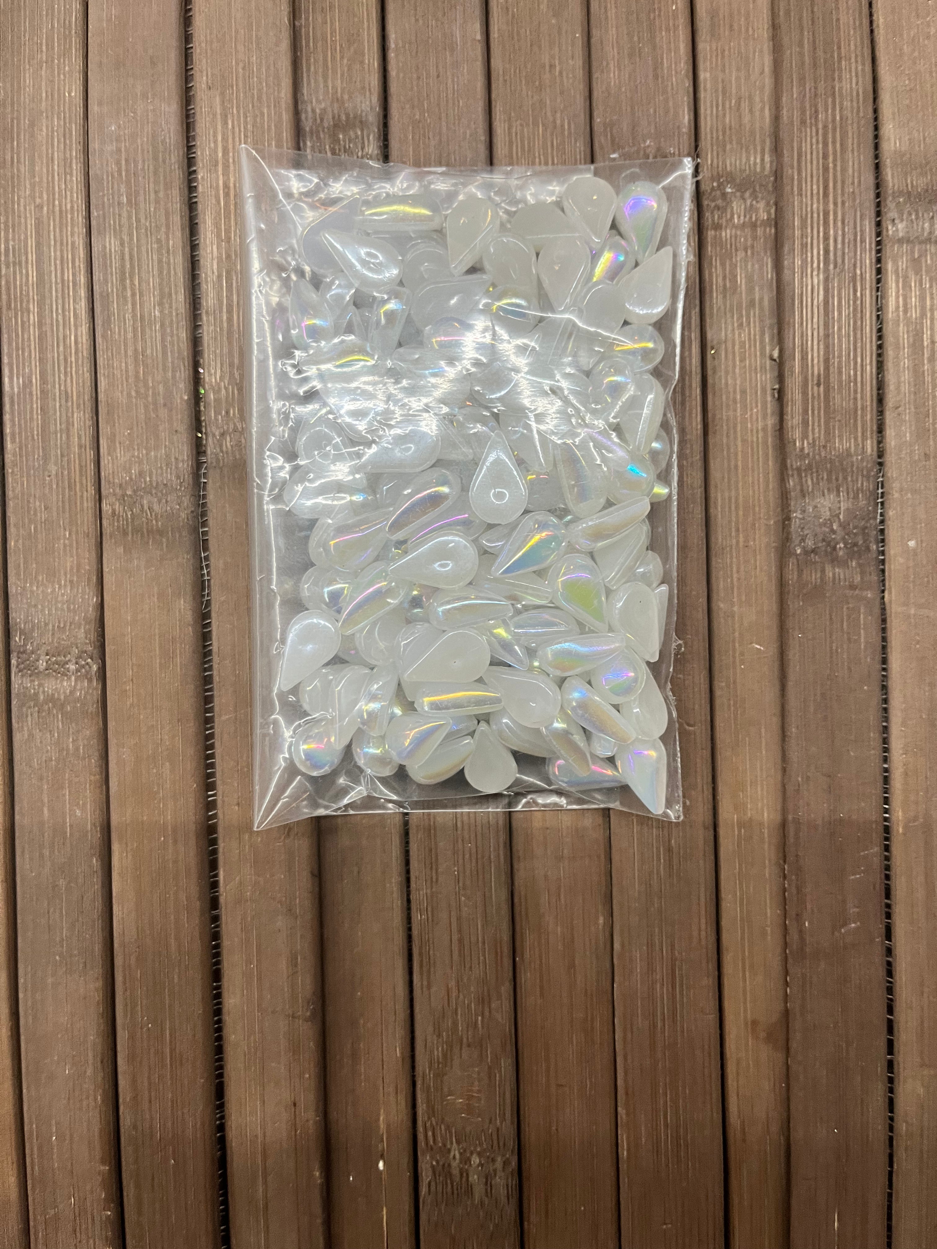 Half Pearl white beads - 50g