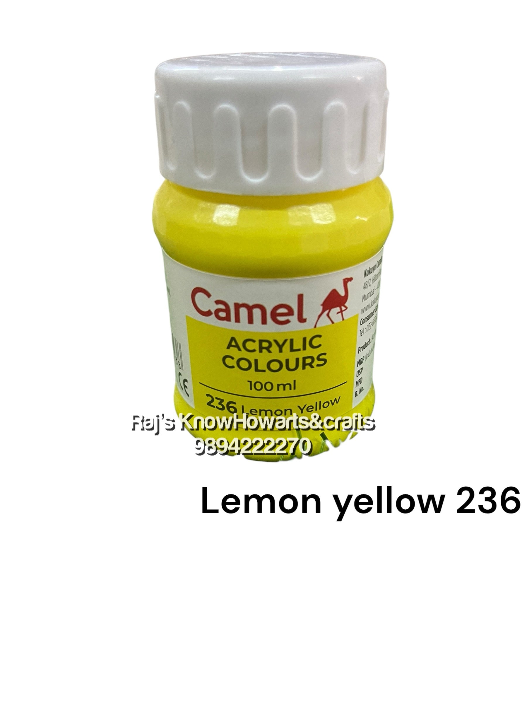 Camel Acrylic colours lemon yellow 236 100 ml