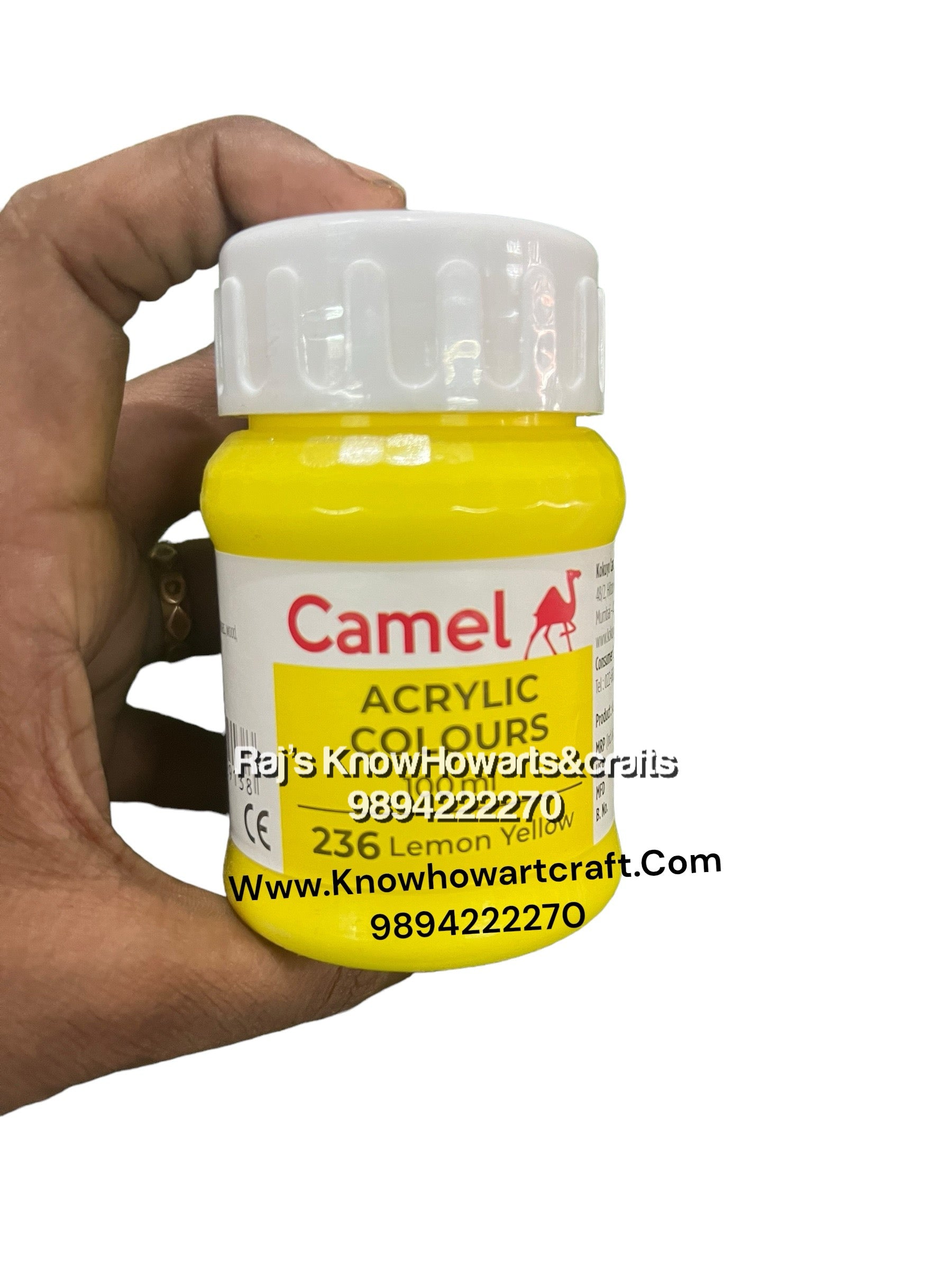 Camel Acrylic colours lemon yellow 236 100 ml-8901425029138 ...