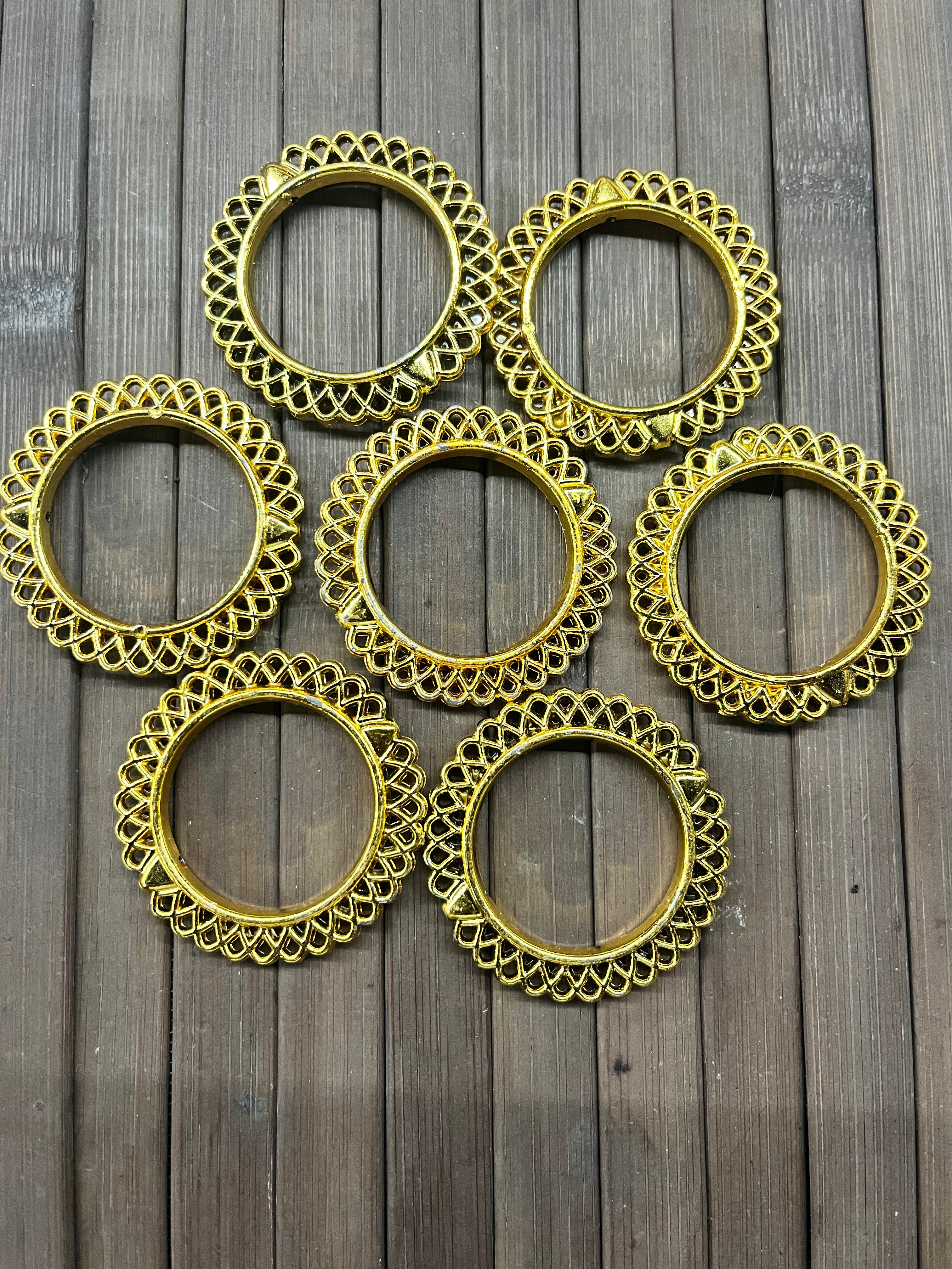 Acrylic gold thoranam ring -4inch 50g pack