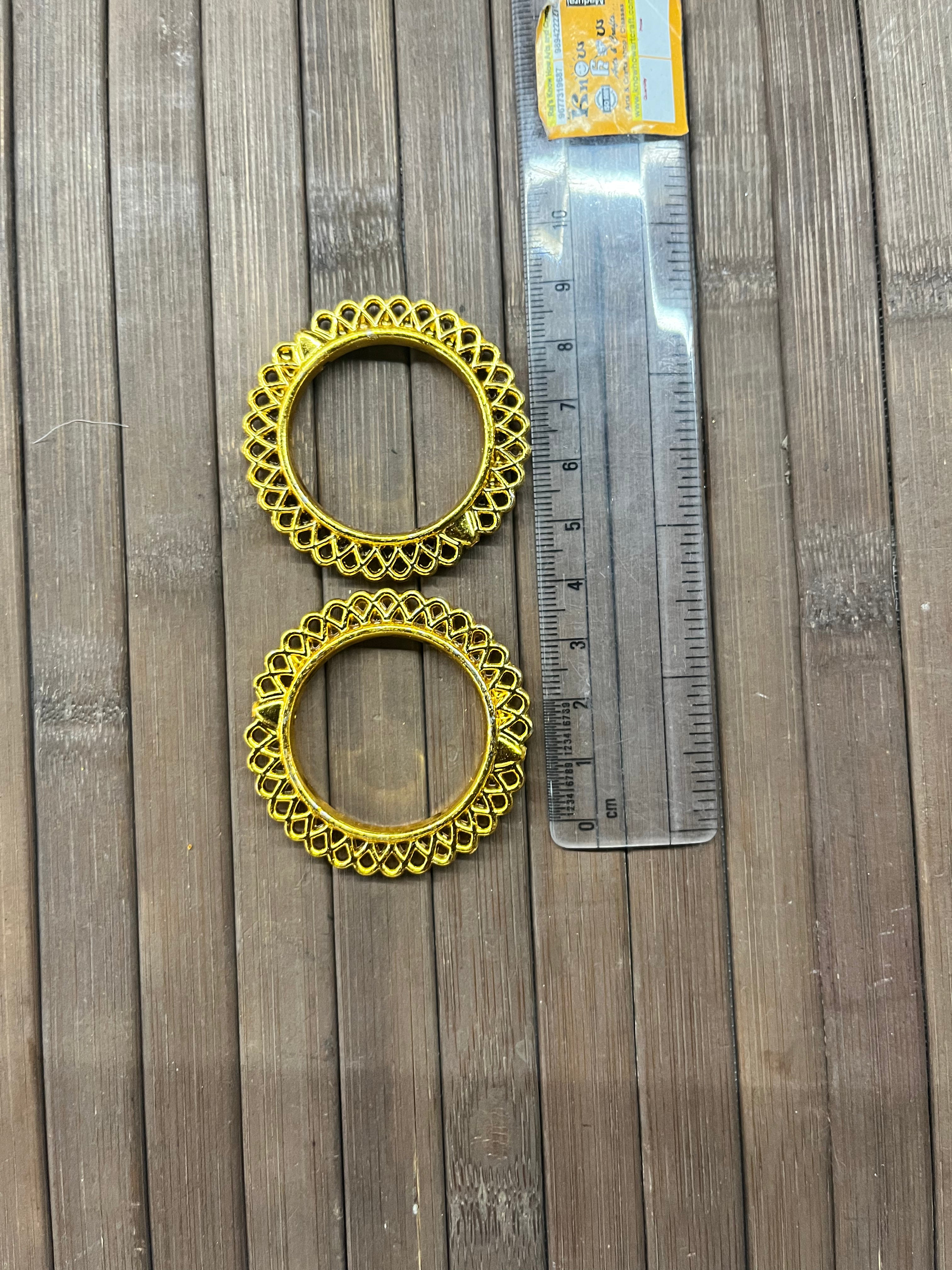 Acrylic gold thoranam ring -4inch 50g pack