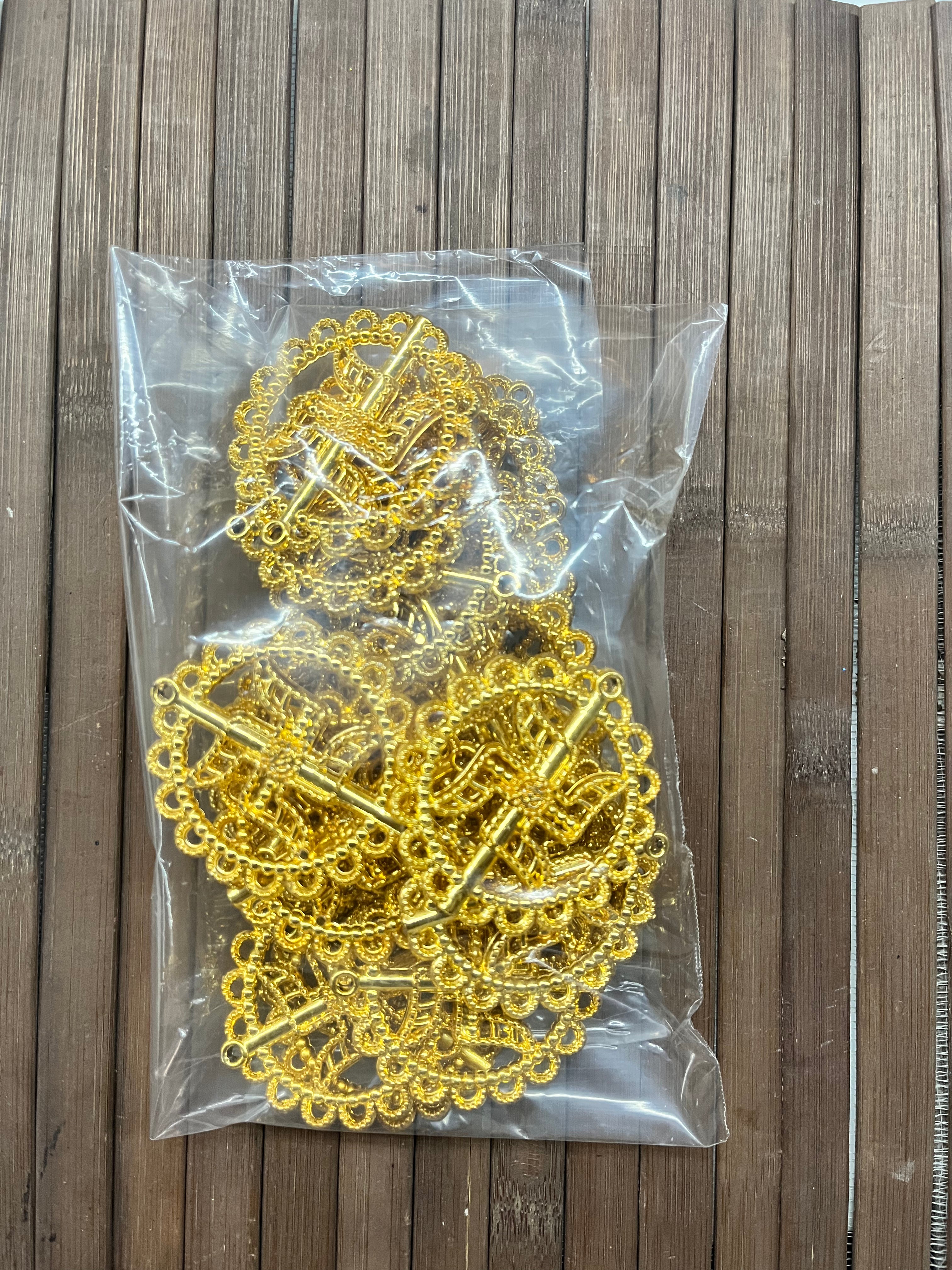 Acrylic gold thoranam ring 4.5inch-50g pack