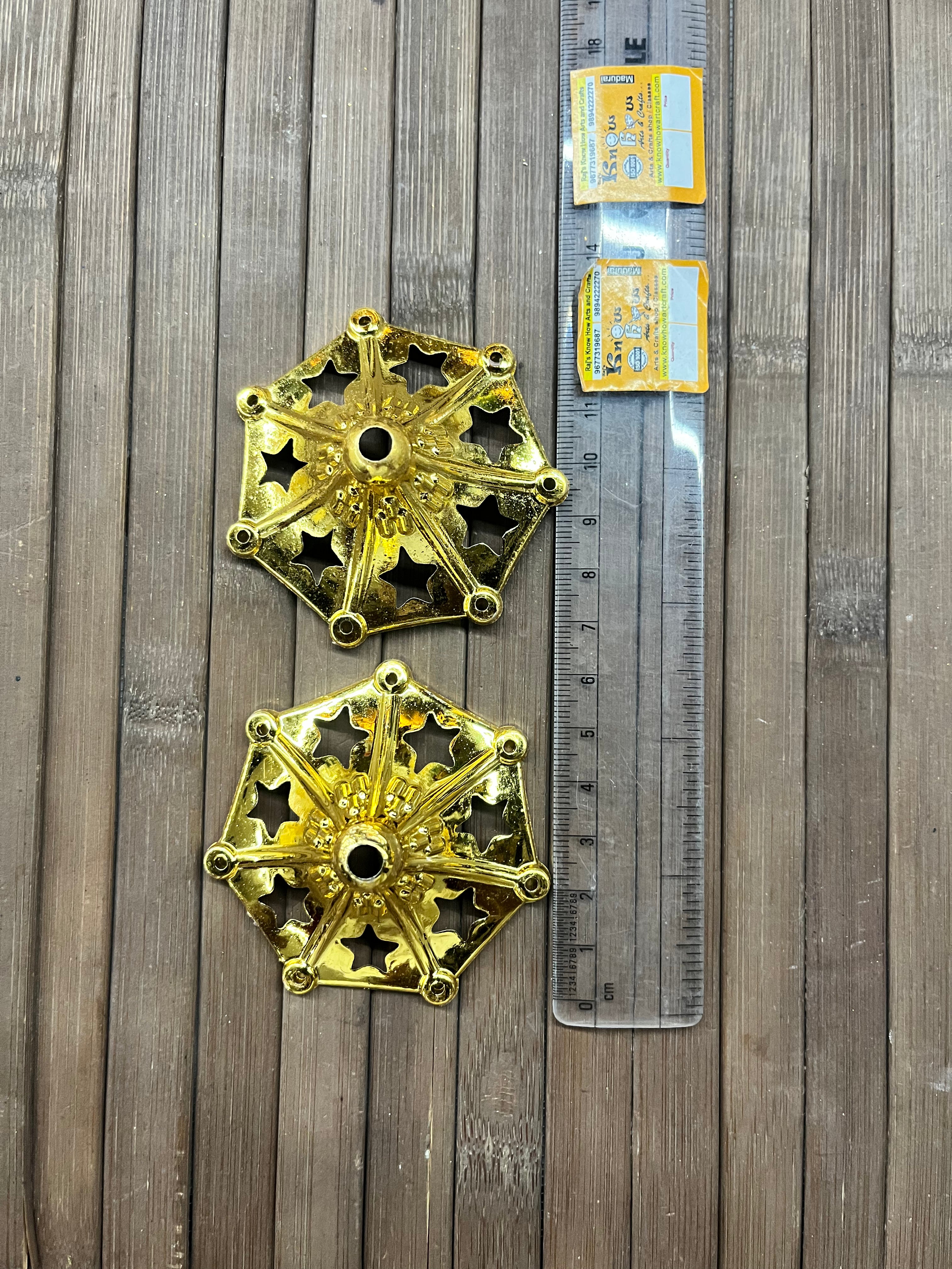 Acrylic gold thoranam 5.5inch 50g pack