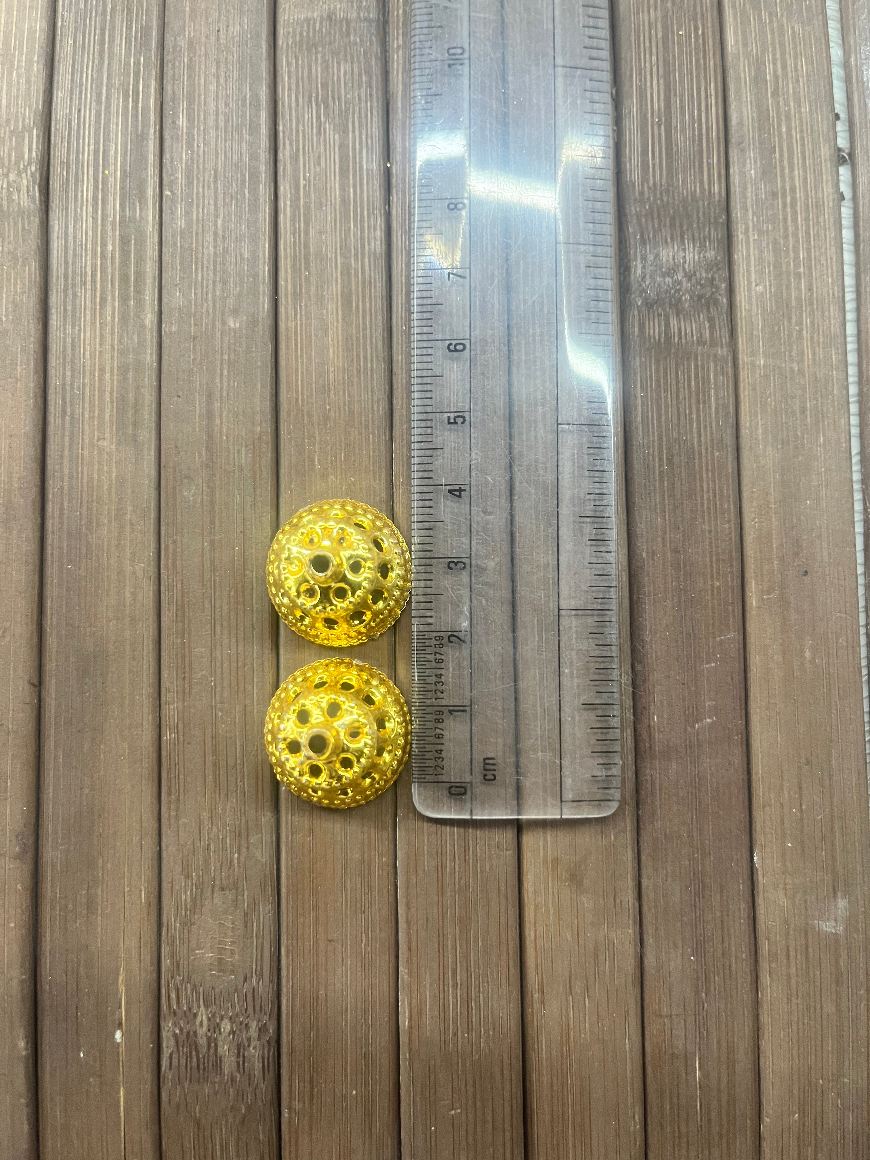 Acrylic gold thoranam beads 1inch- 50g pack
